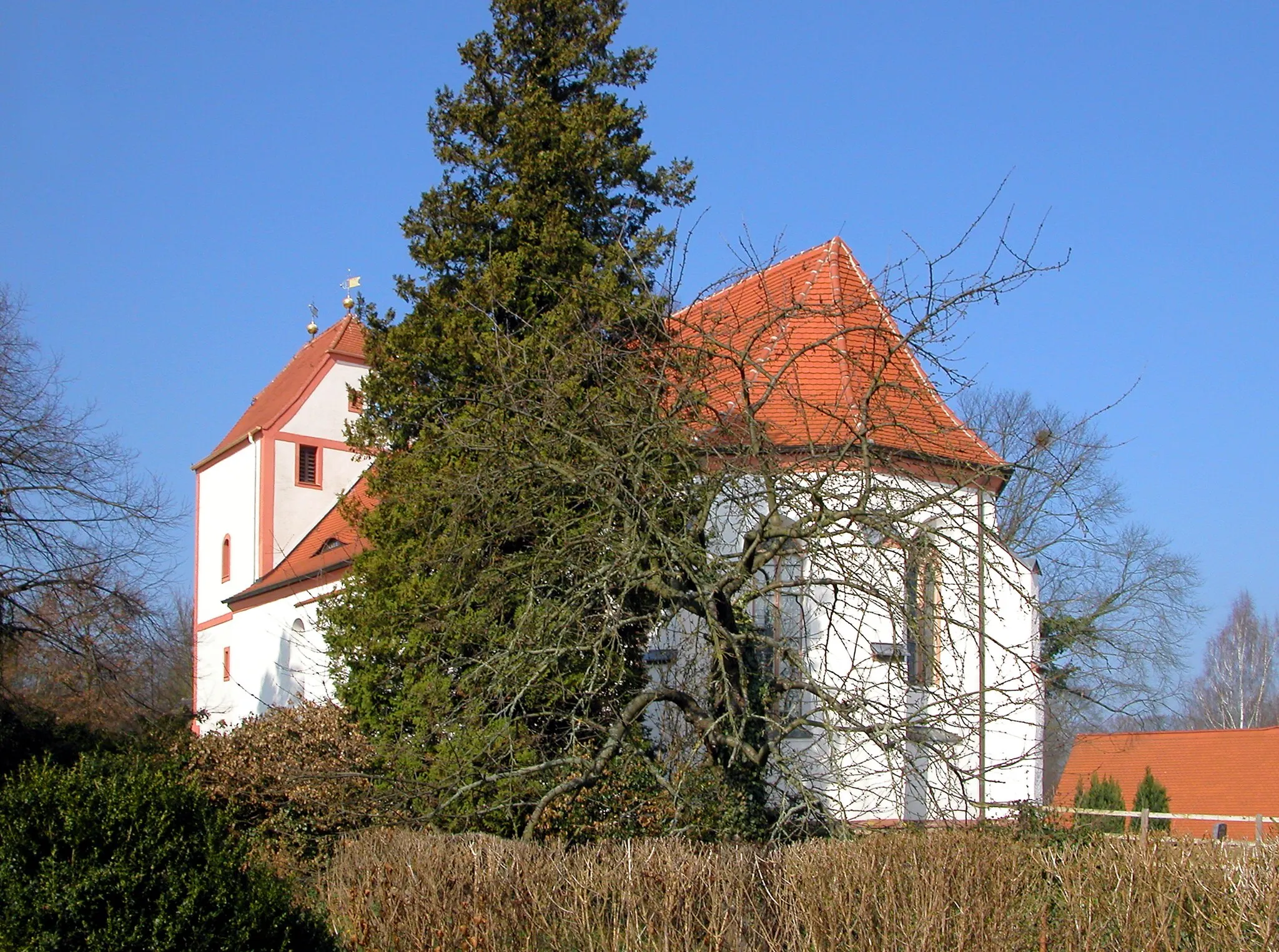 Photo showing: 23.03.2012   04828  Leulitz (Bennewitz): Dorfkirche von 1314, Polenzer Straße (GMP: 51.335337,12.669864),        [DSCNn3418.TIF]20120323125DR.JPG(c)Blobelt