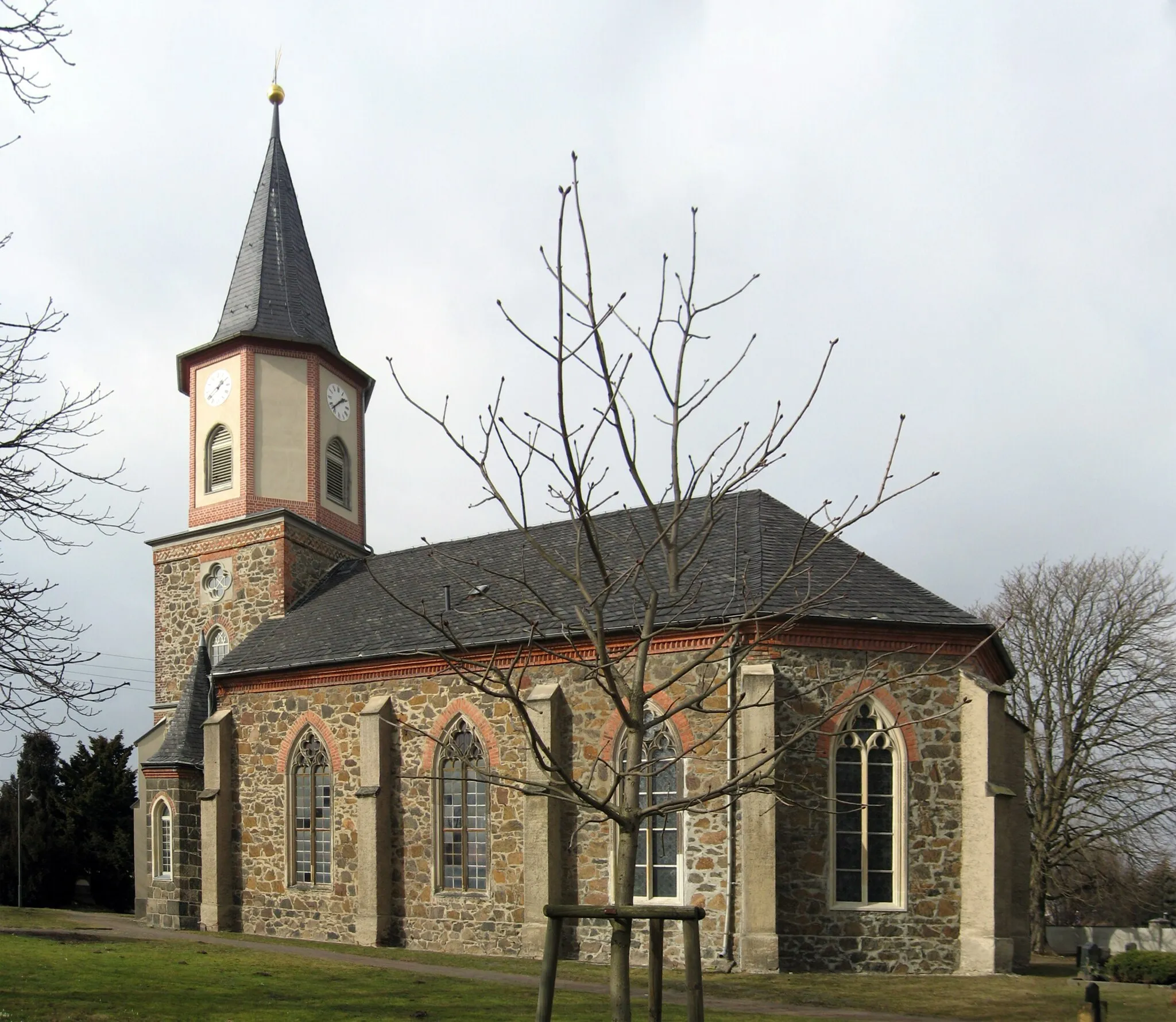 Photo showing: Church Leipzig-Kleinpoesna, Dorfstrasse