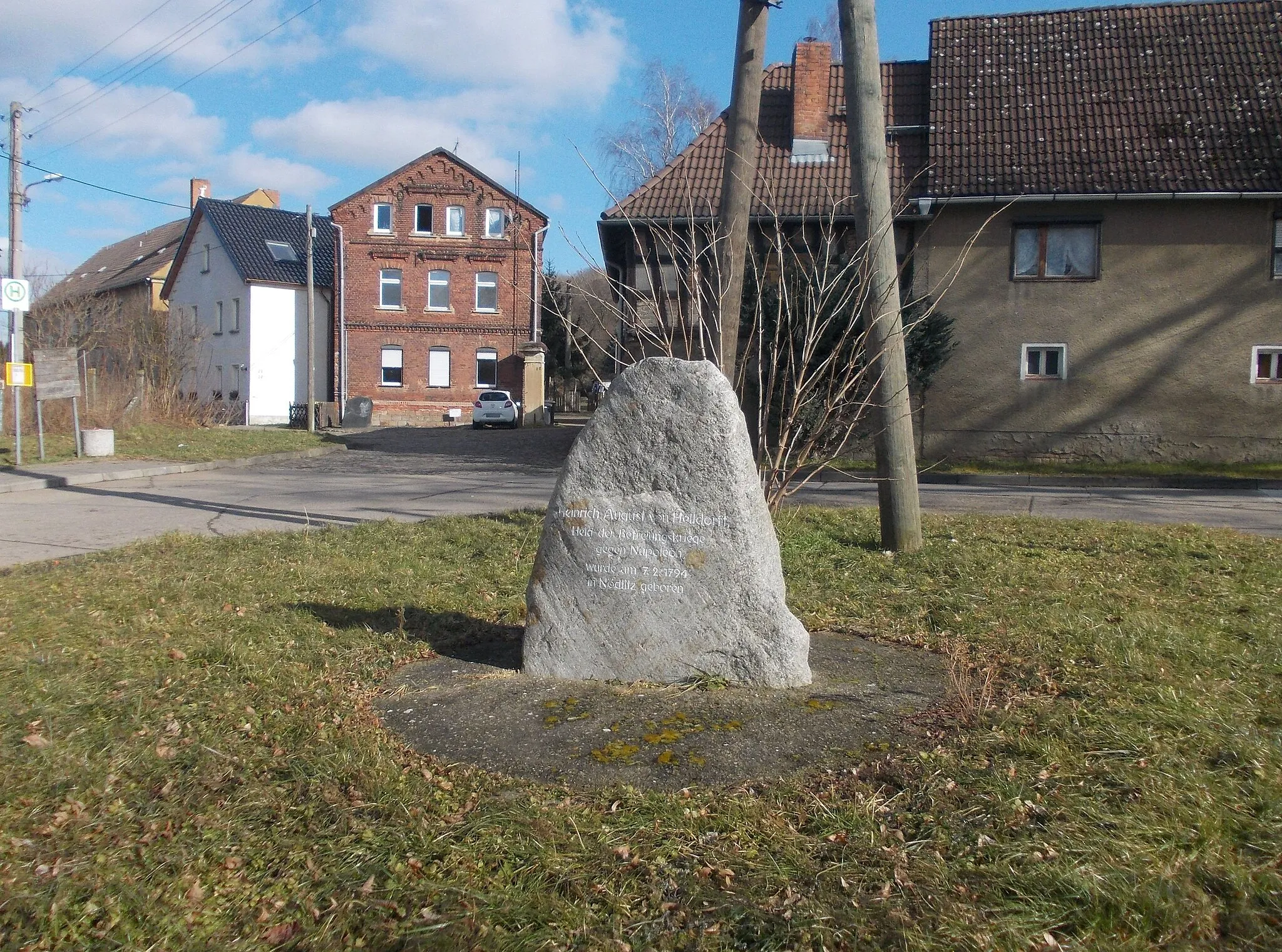Photo showing: Memorial to the Prussian General Heinrich August von Helldorff (1794-1862) in Nödlitz (Teuchern, district: Burgenlandkreis, Saxony-Anhalt) where he was born.