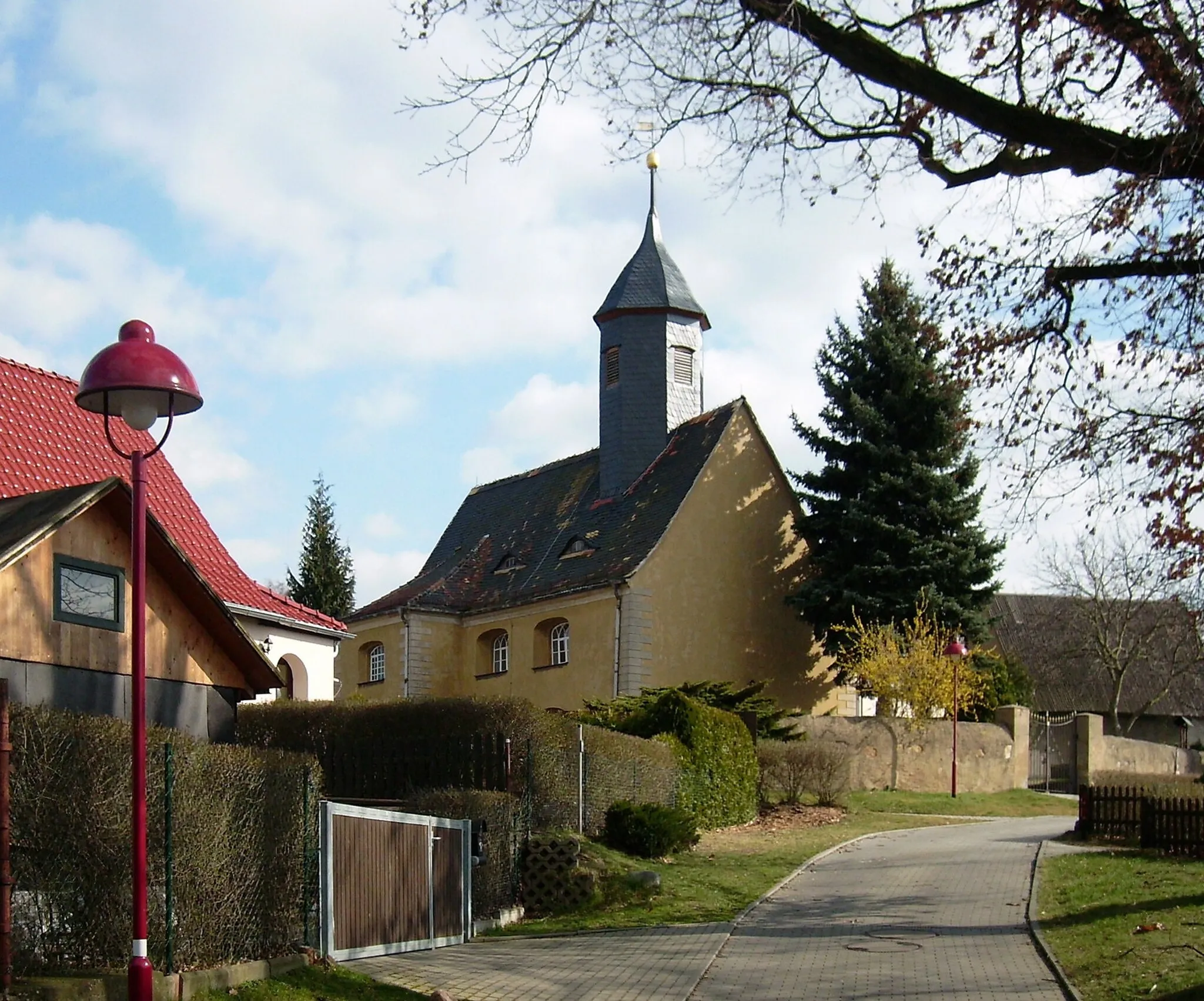 Photo showing: Church of the village of Dittmannsdorf (Kitzscher, Leipzig district, Saxony)