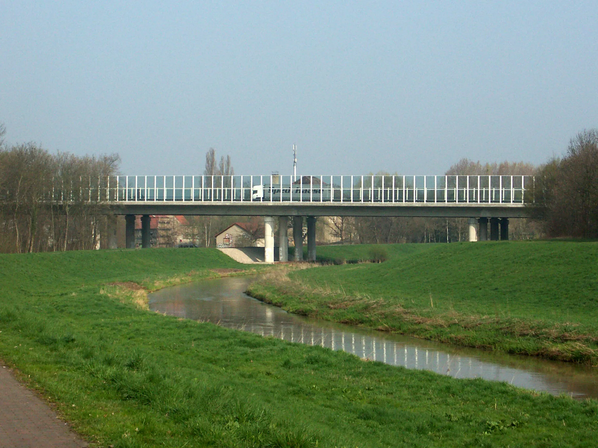 Photo showing: Gaschwitz - Autobahnbrücke