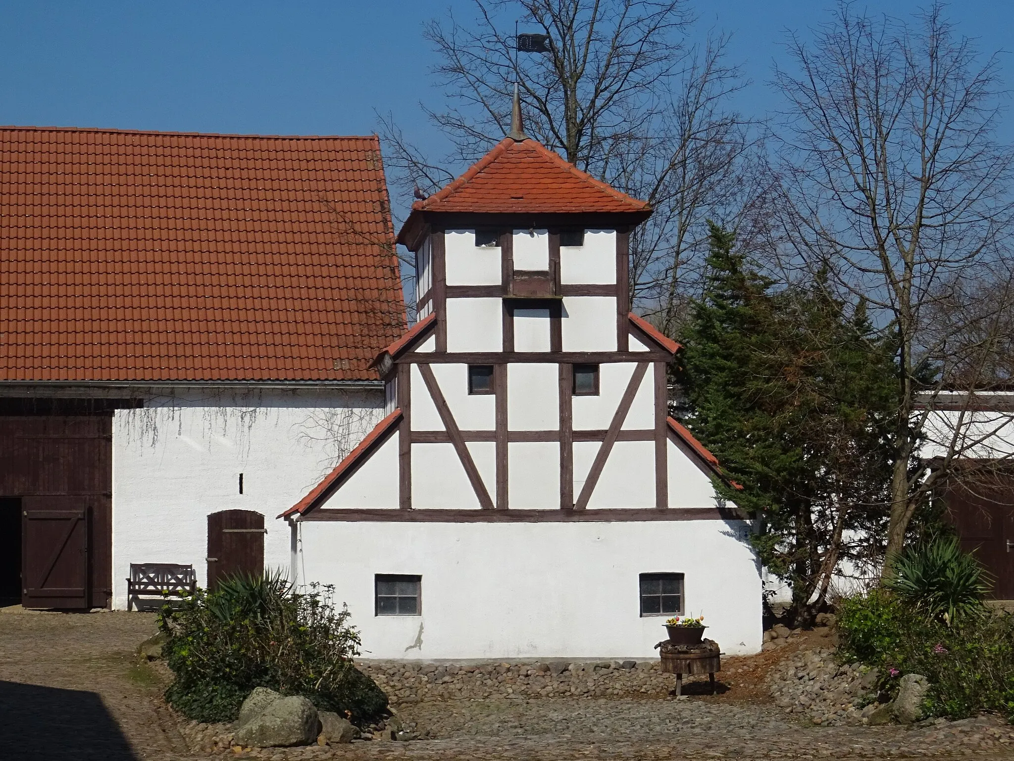 Photo showing: Rackith, denkmalgeschütztes Taubenhaus, Dorfstr. 3