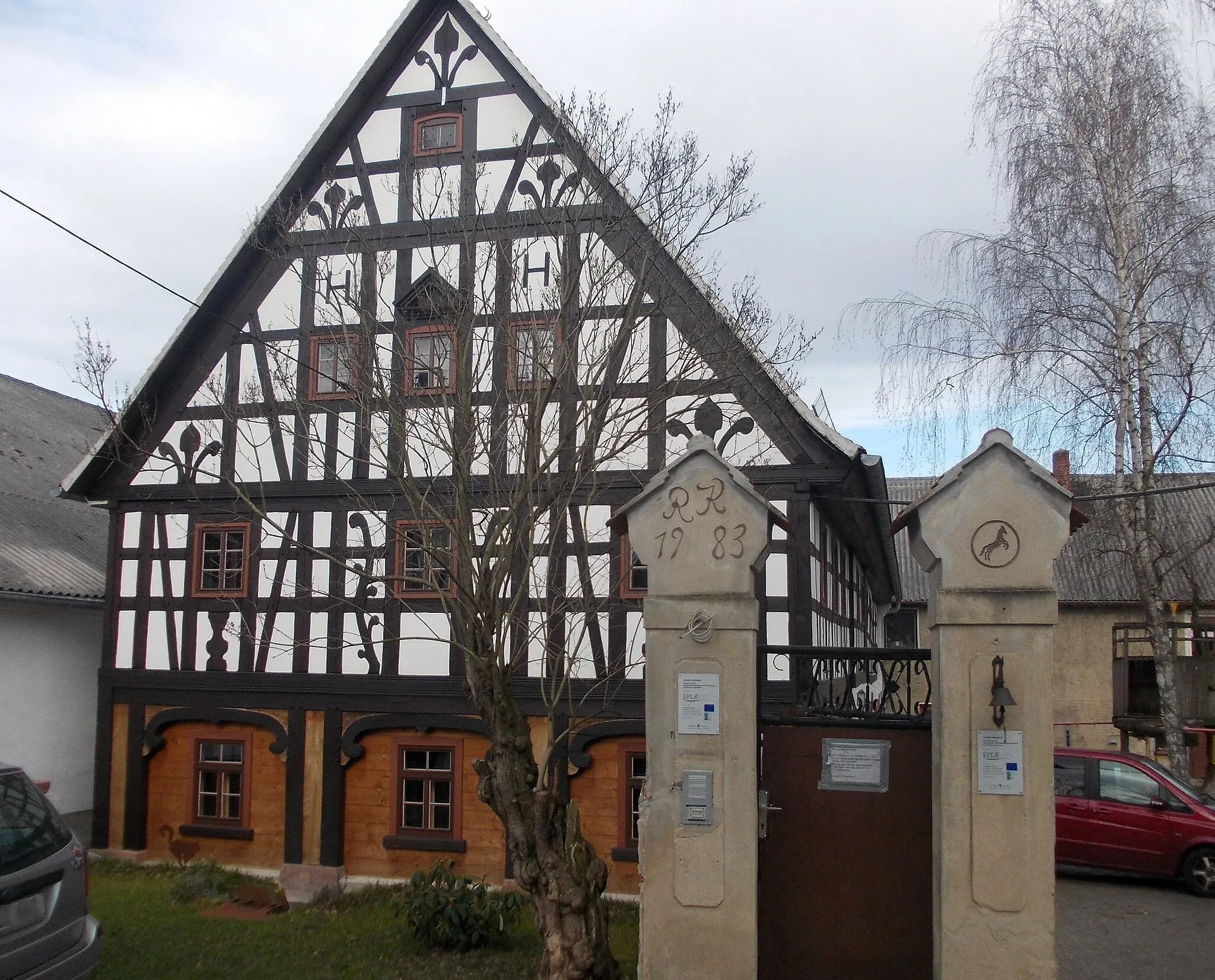 Photo showing: Half-timbered house in Greifenhain (Frohburg, Leipzig district, Saxony)