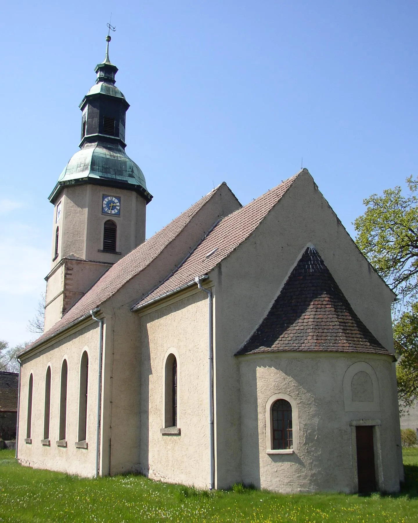Photo showing: Church in Mockrehna-Audenhain in Saxony, Germany