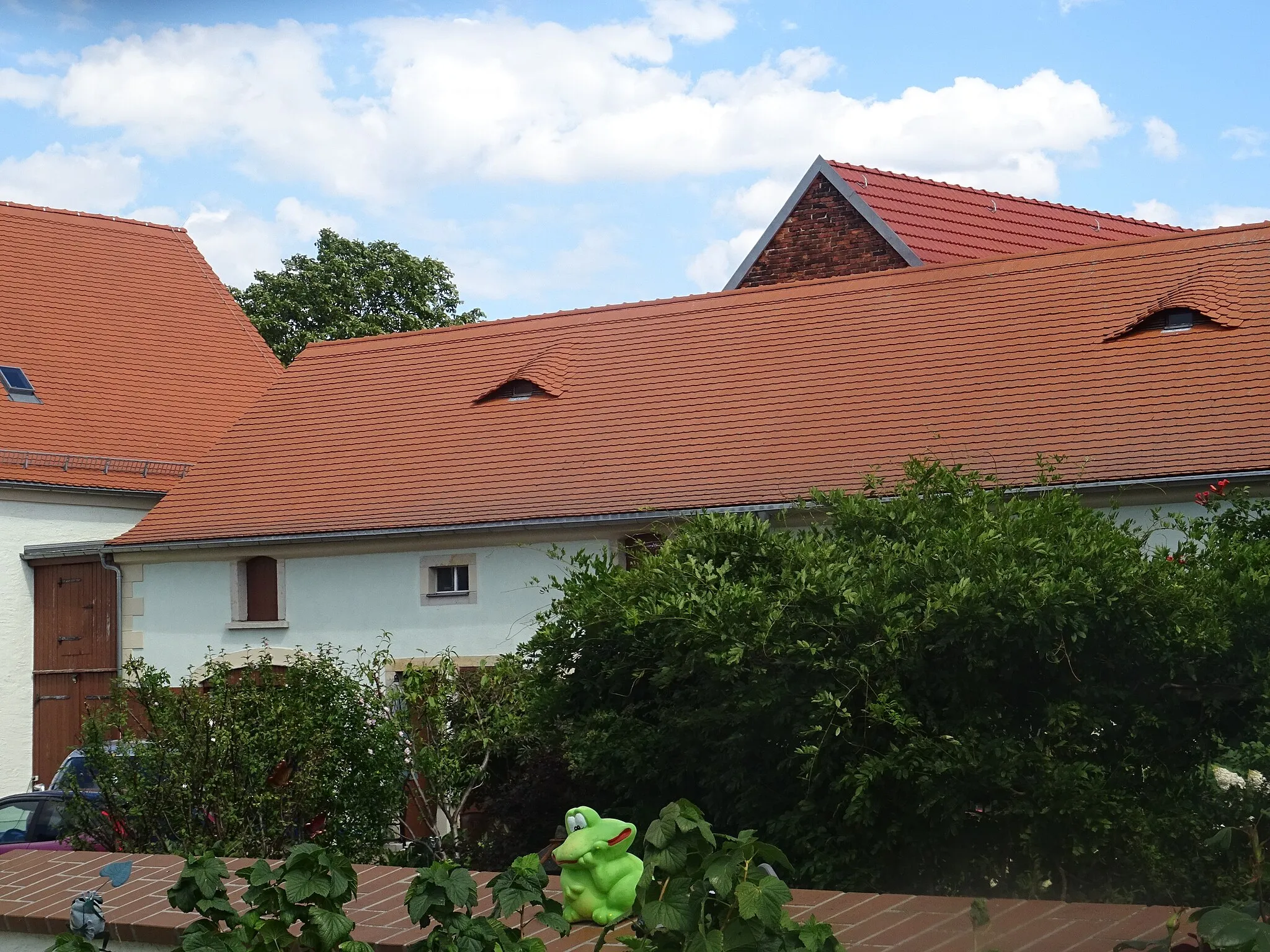Photo showing: Gohlis, Gemeinde Zeithain, Elbweg 11, denkmalgeschütztes Seitengebäude