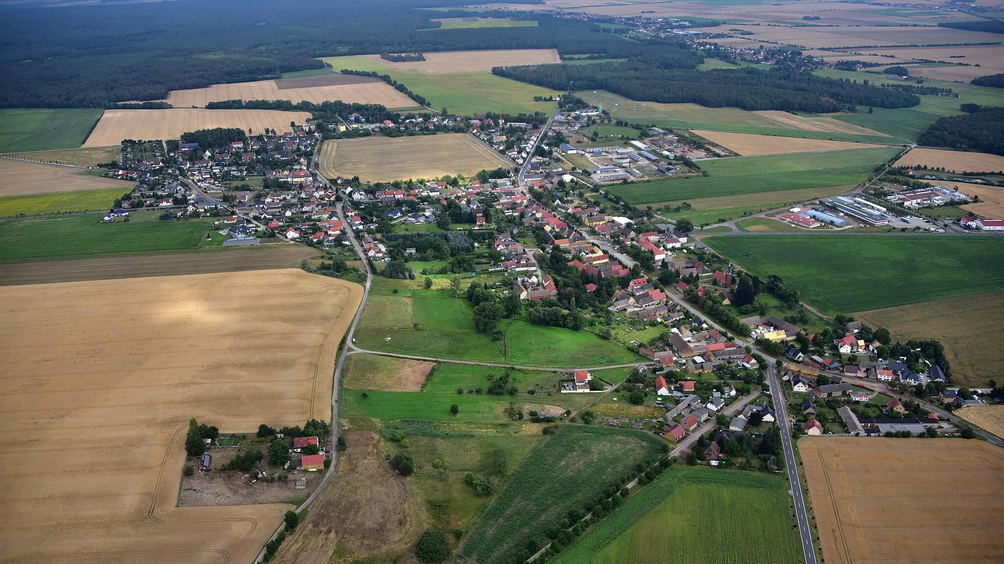 Photo showing: Söllichau, Luftaufnahme (2019)