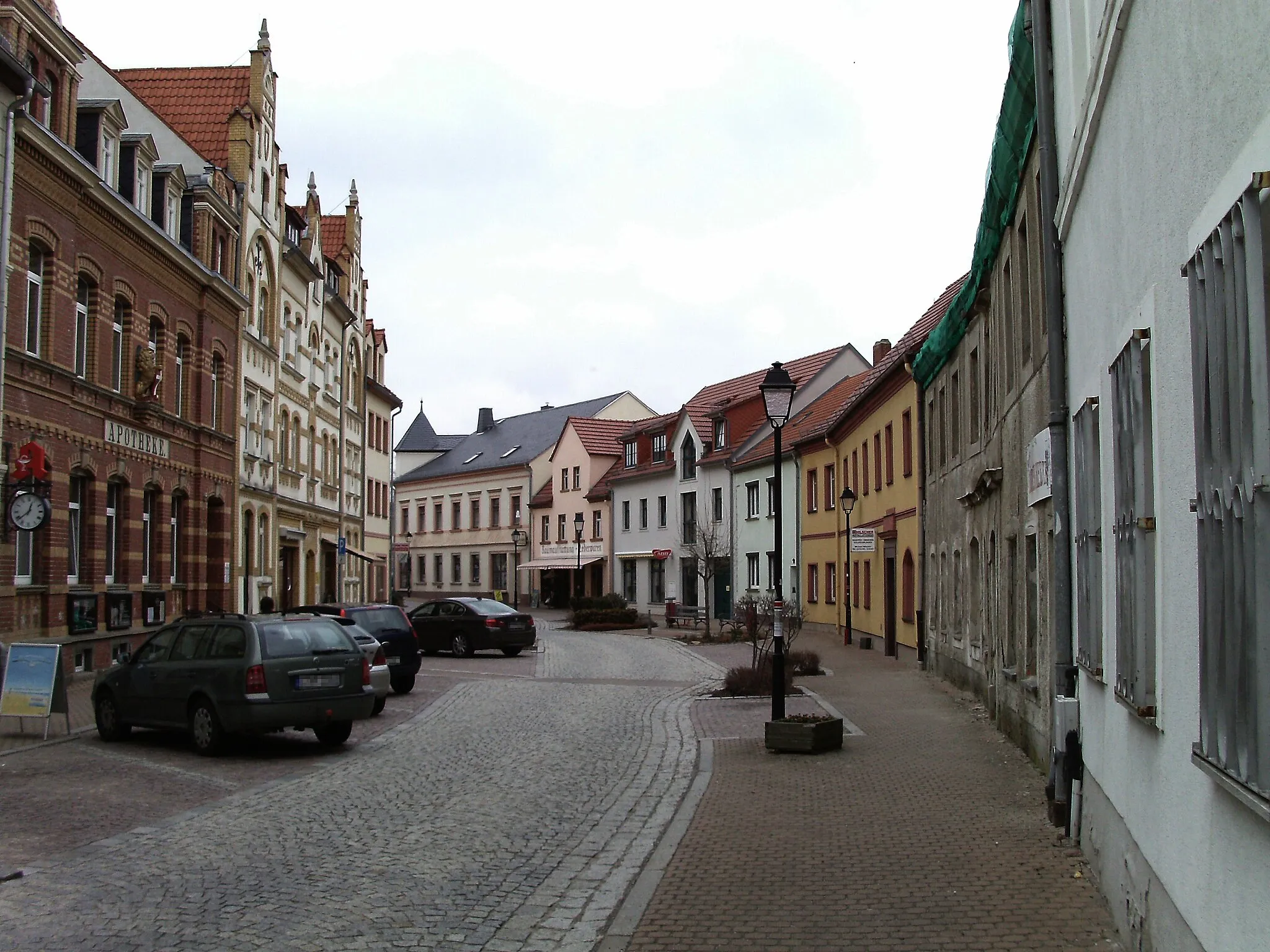 Photo showing: Strasse der Einheit in Bad Lausick (Leipzig district, Saxony)