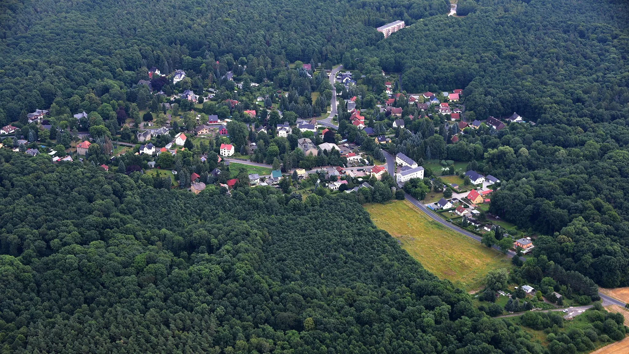 Photo showing: Lindhardt (Naunhof), Luftaufnahme (2017)