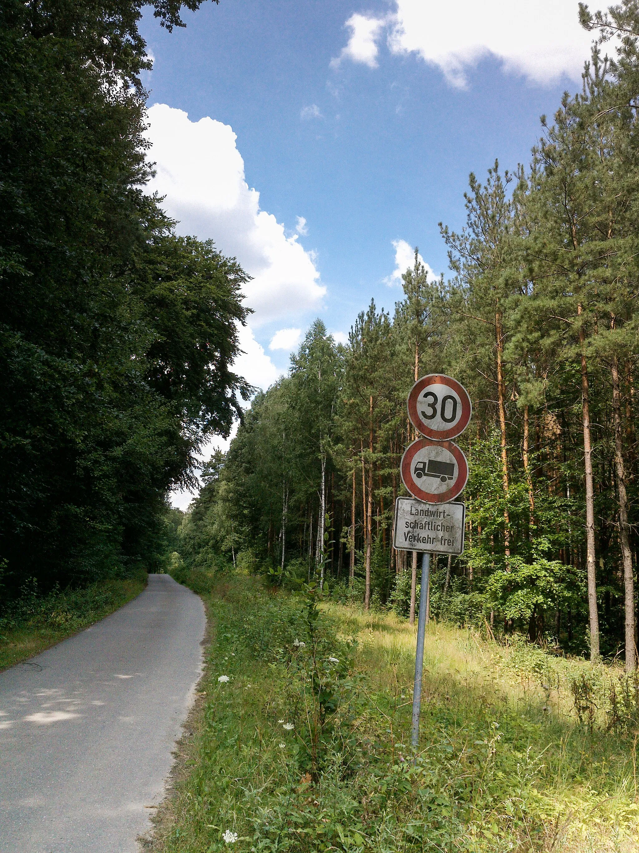 Photo showing: Konrad-Krieger-Weg in Höhe GS 11 KP/KS in Belgern-Schildau OT Lausa