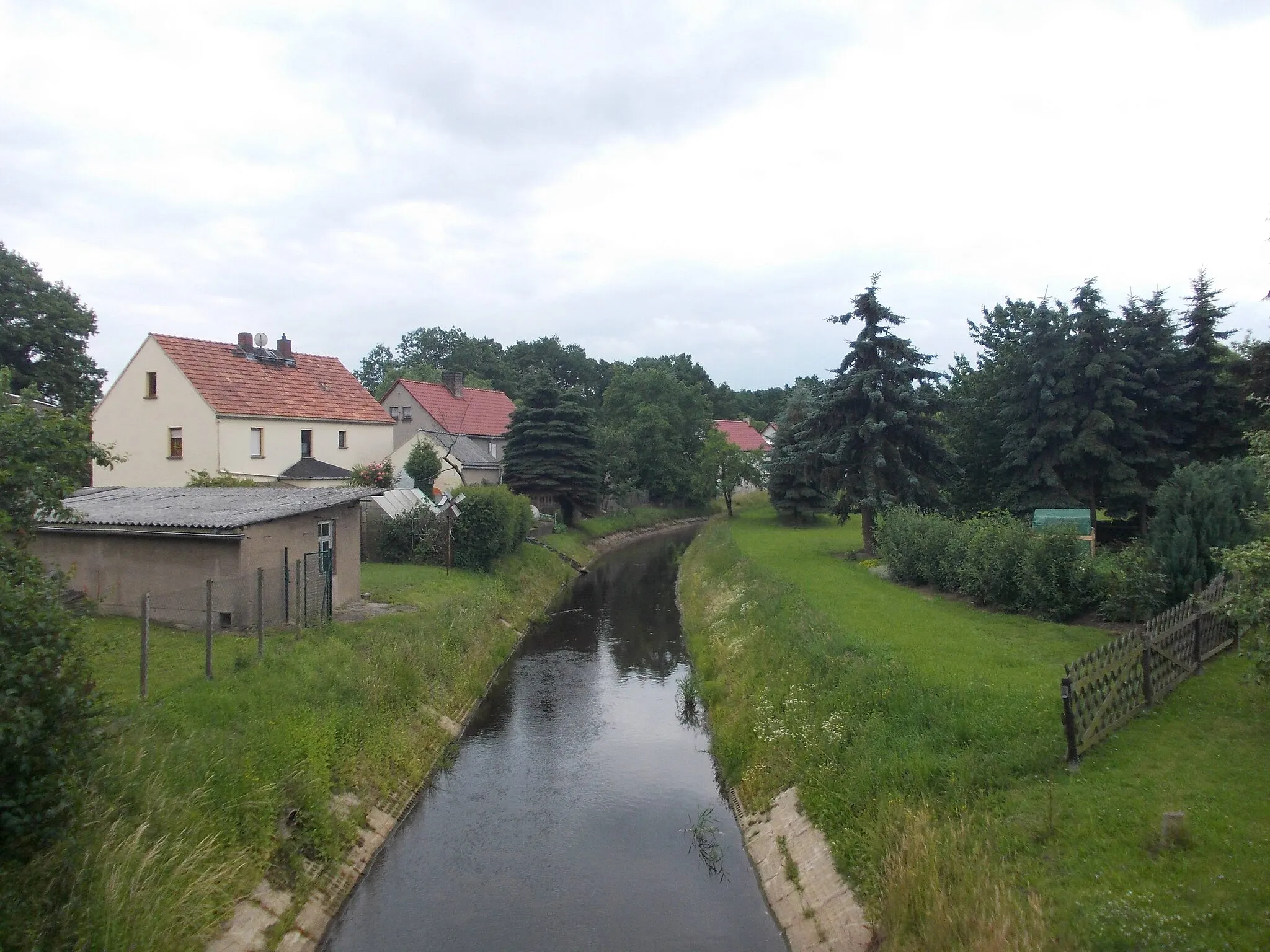 Photo showing: Luppa river in Wellerswalde (Liebschützberg, nordsachsen district, Saxony)