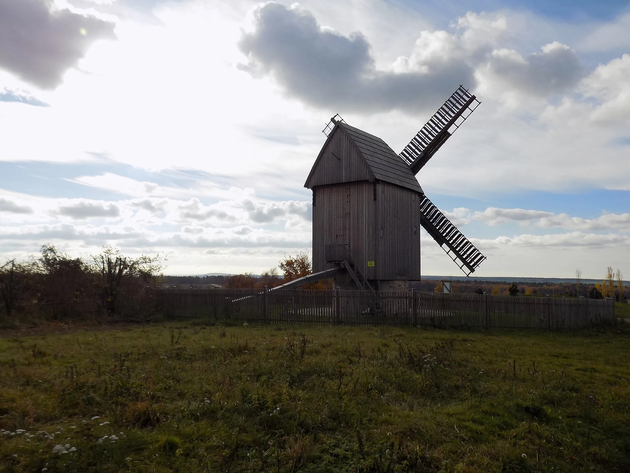 Photo showing: Paltrok windmill in Schkortitz (grimma, leipzig district, Saxony), originally from Roitzsch near Wurzen