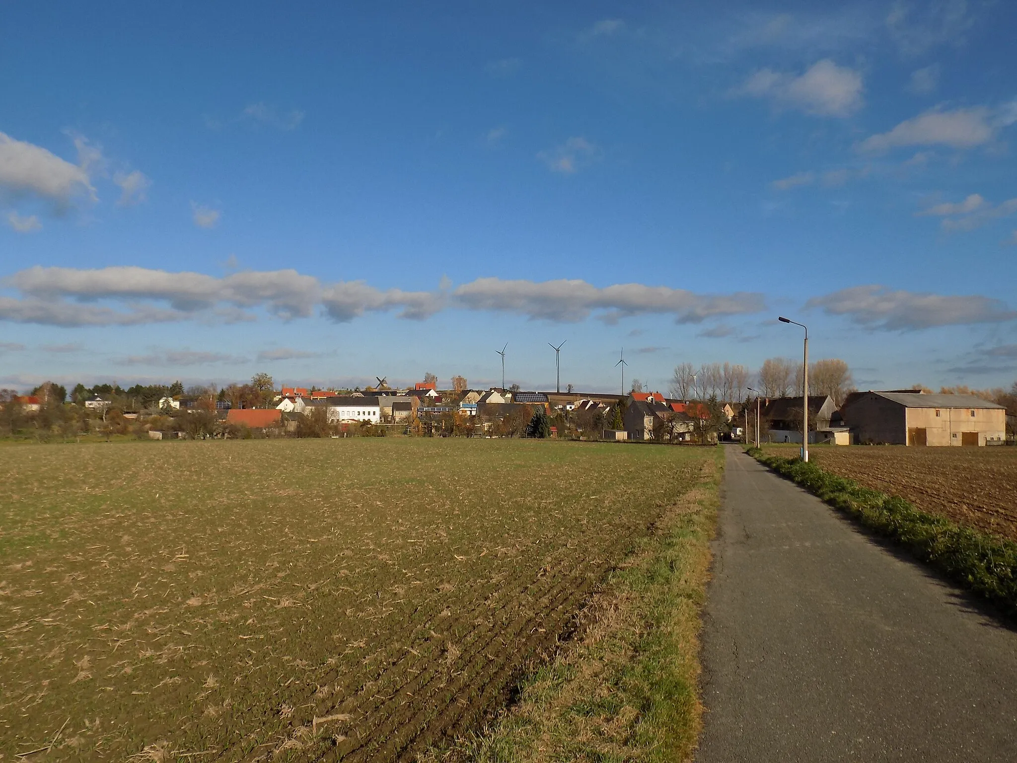 Photo showing: Schkortitz (Grimma Leipzig district, Saxony) from the south-west