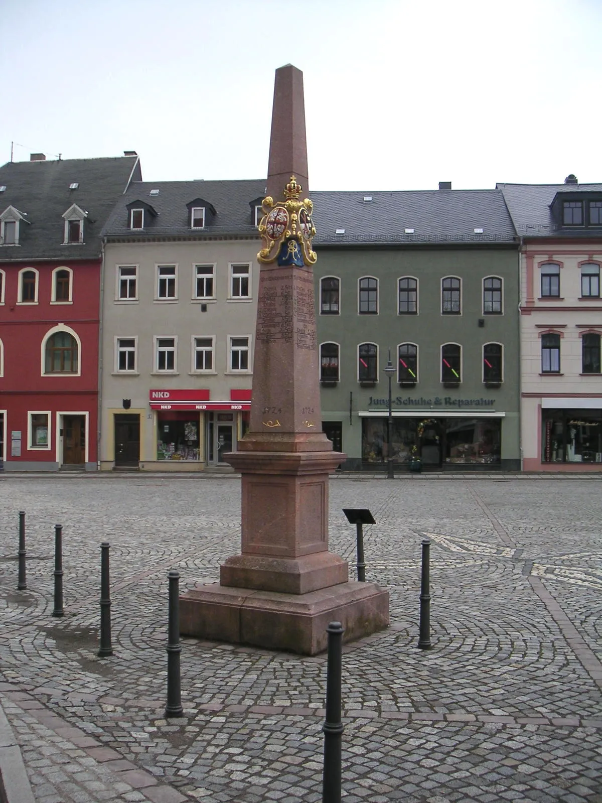 Photo showing: Nachbildung der kursächsischen Distanzsäule in Waldheim von 1724