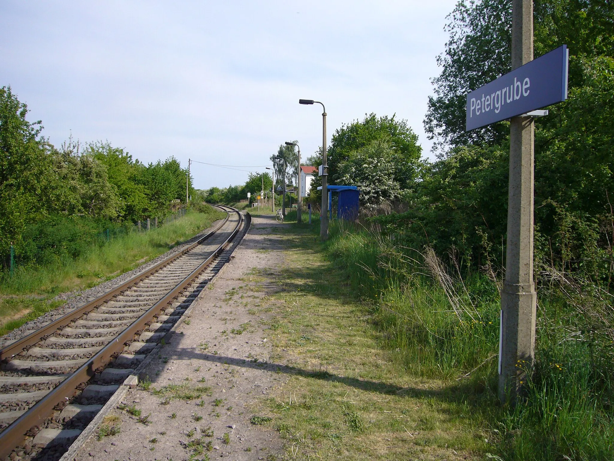 Photo showing: Petergrube railway stop, Saxony, Germany