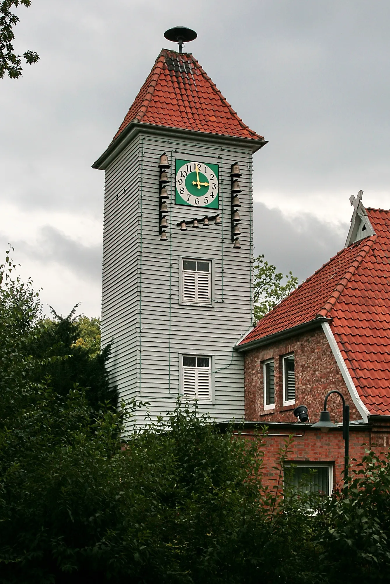 Photo showing: Glockenspiel am alten Schlauchturm in Wathlingen