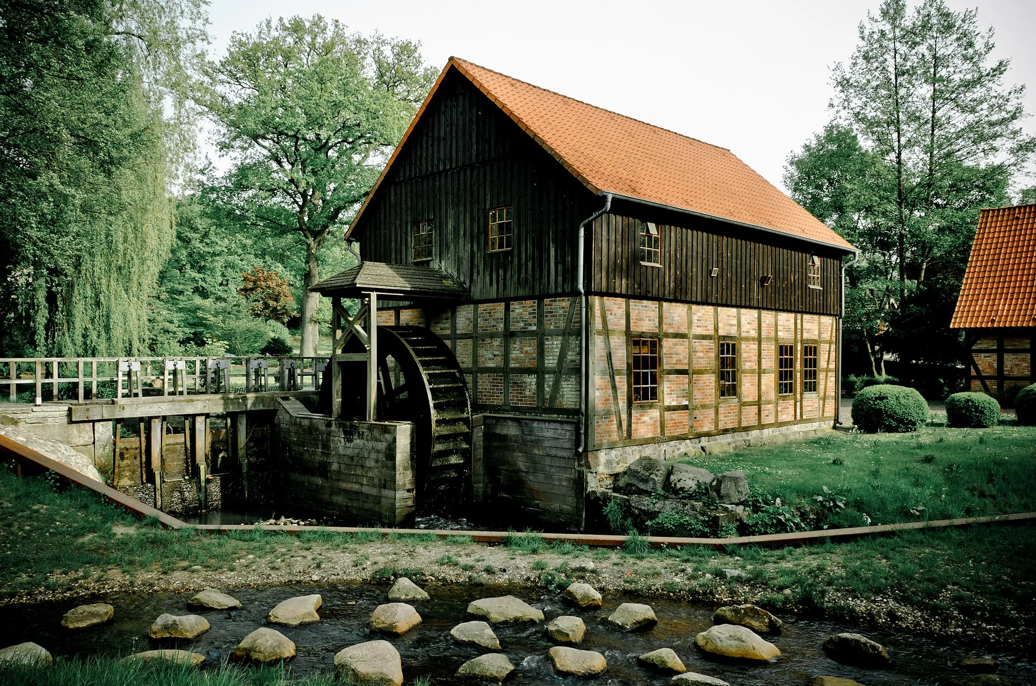 Photo showing: Die Cordinger Mühle an der Warnau in Benefeld (Lüneburger Heide, Deutschland)