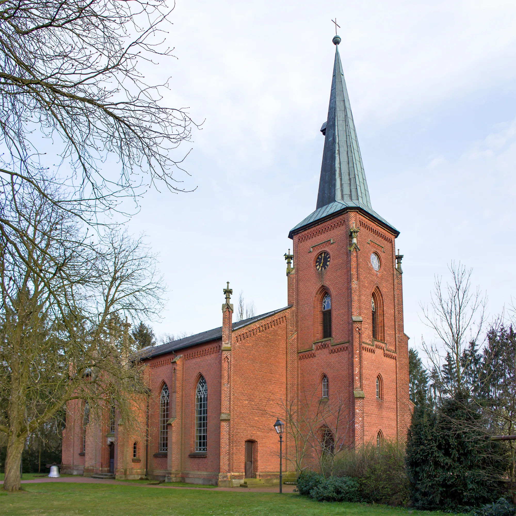 Photo showing: Church St. John in the village Rosche (northern Germany).