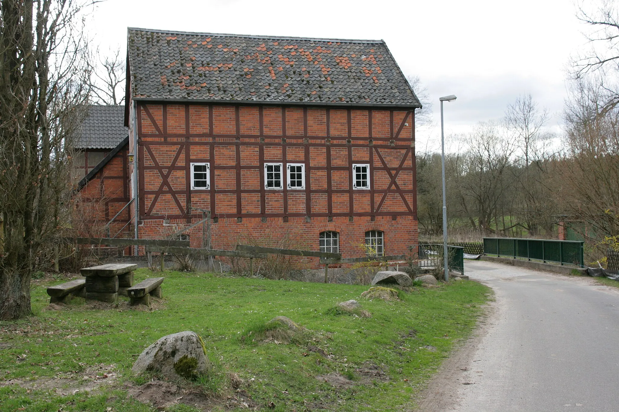Photo showing: Wassermühle Tangsehl am Kateminer Mühlenbach, Tangsehl in Nahrendorf