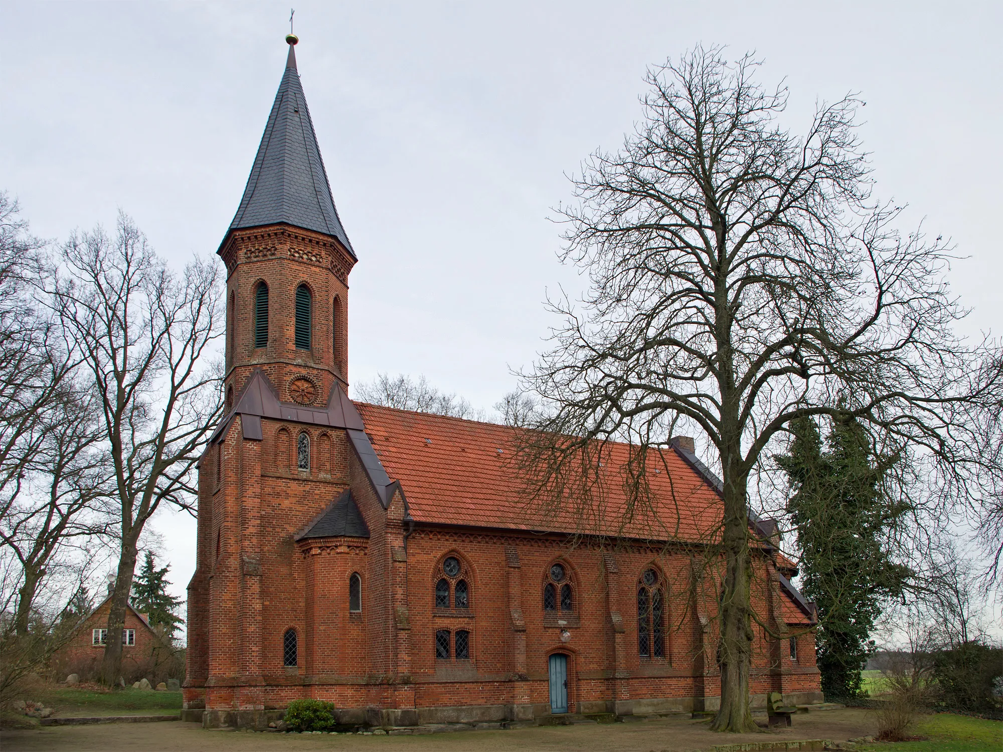 Photo showing: Church of the small village Gross Wittfeitzen (district Lüchow-Dannenberg, northern Germany).