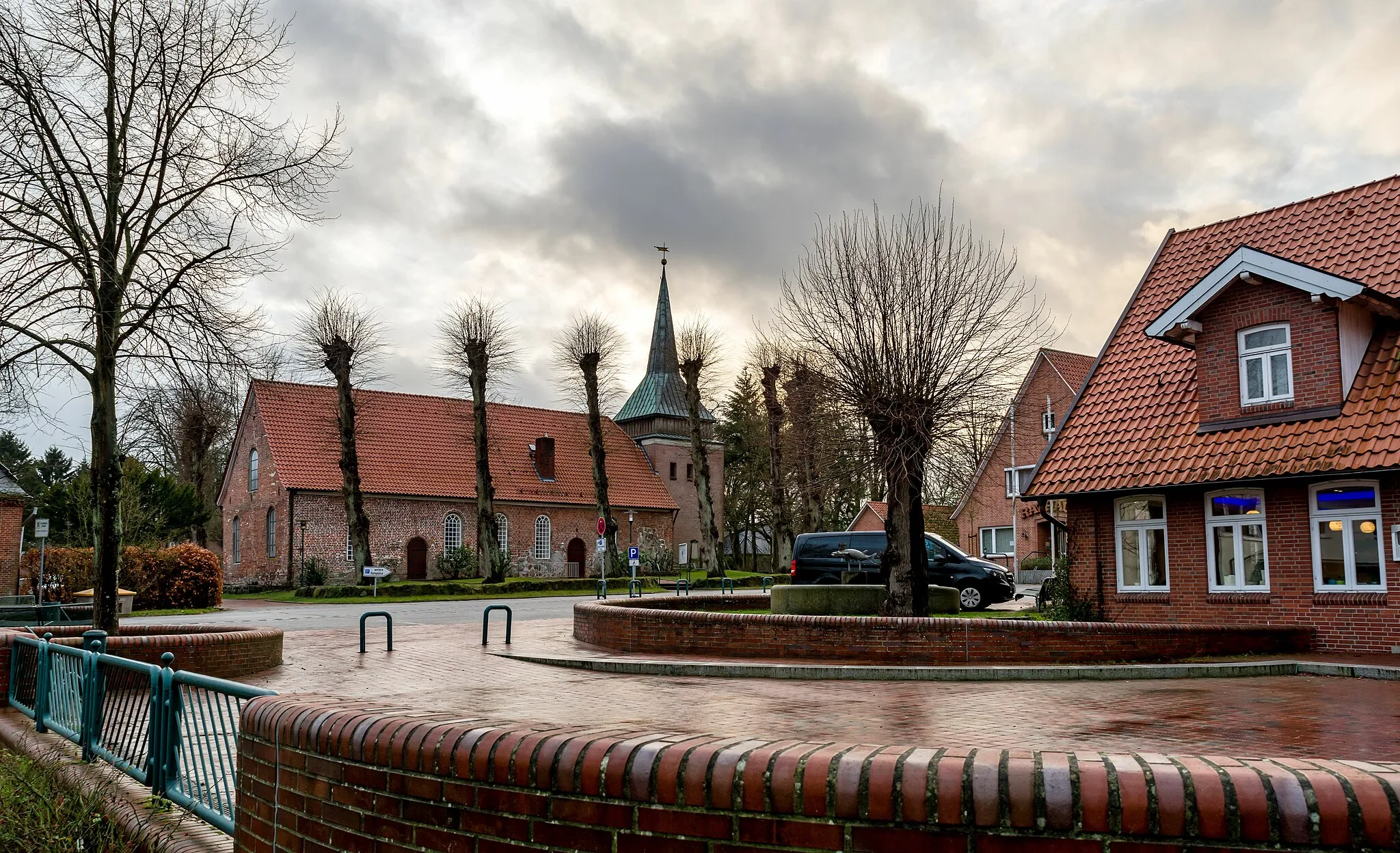 Photo showing: Der Marktplatz in Hechthausen