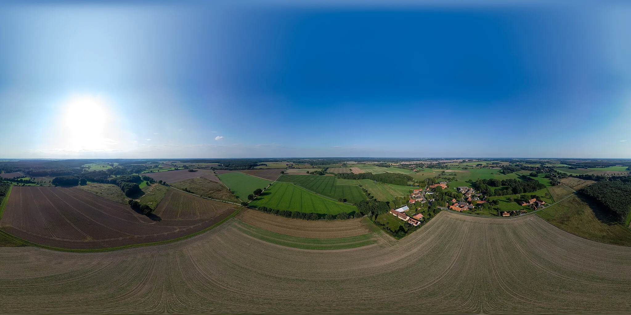 Photo showing: 360°-Kugelpanorama der Gemarkung Külitz.