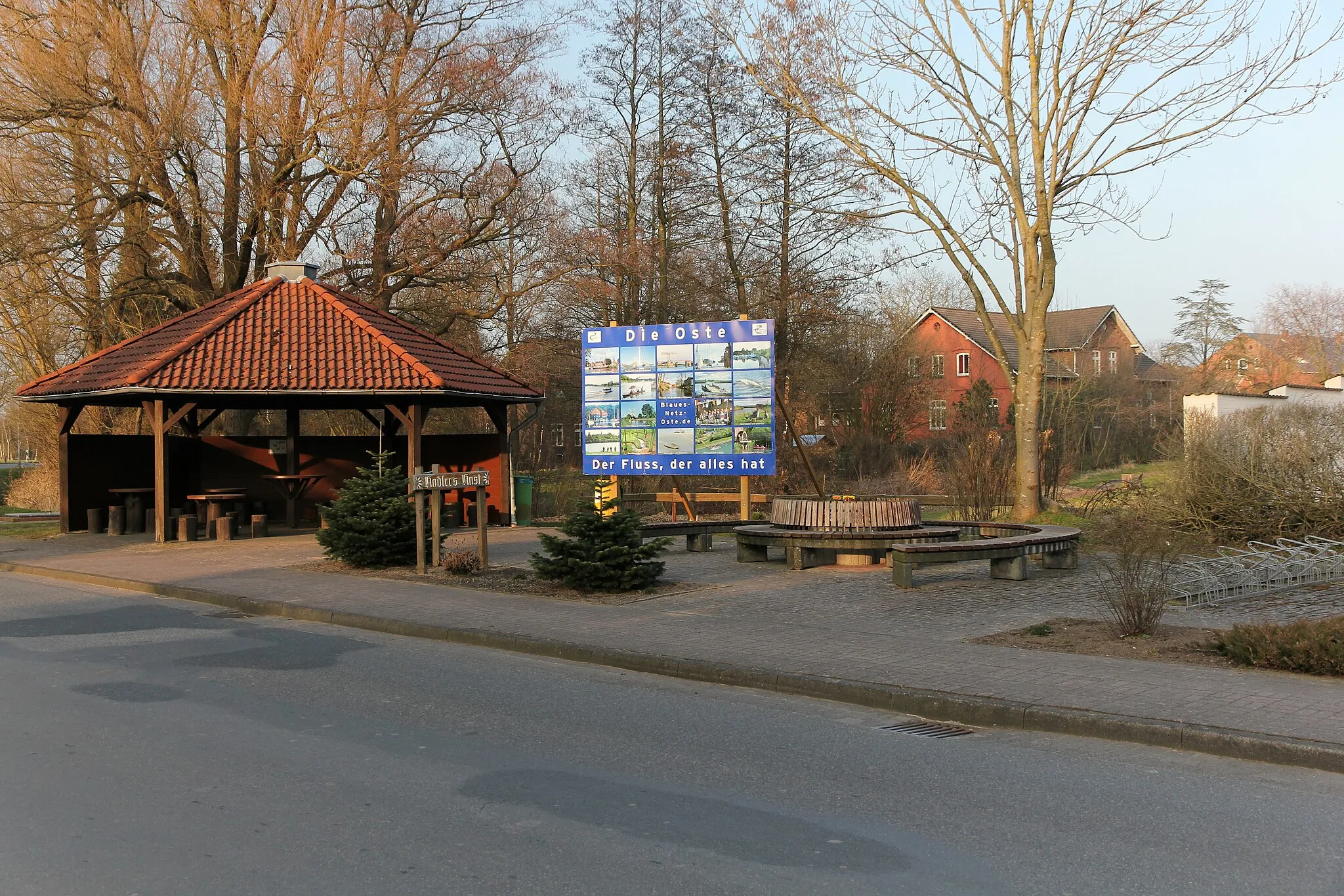 Photo showing: Rastplatz in Oberndorf (Oste)