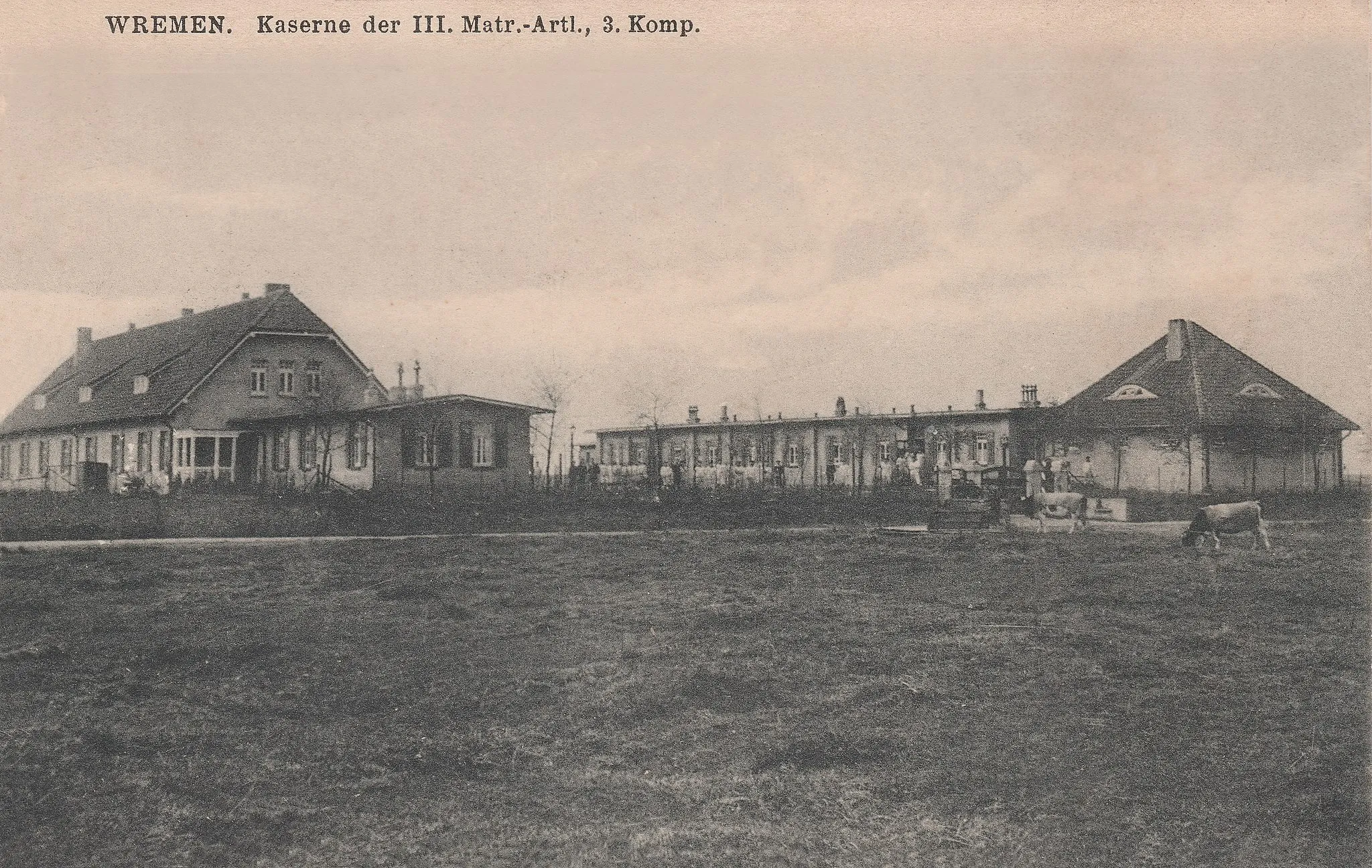 Photo showing: Kaserne der III. Matrosen-Artillerie-Abteilung (3. Kompanie) in Wremen.