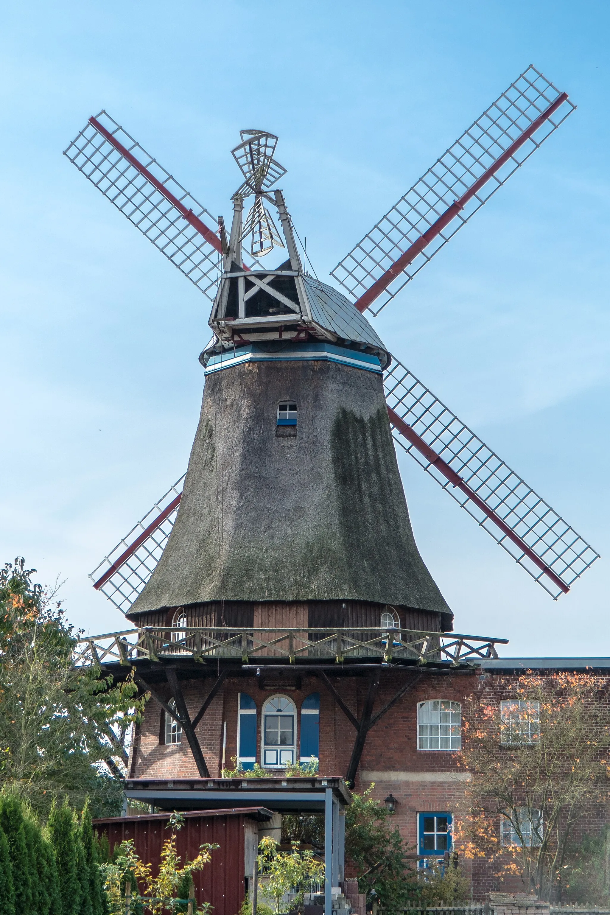 Photo showing: Galerieholländermühle an der Hauptstraße in Handorf