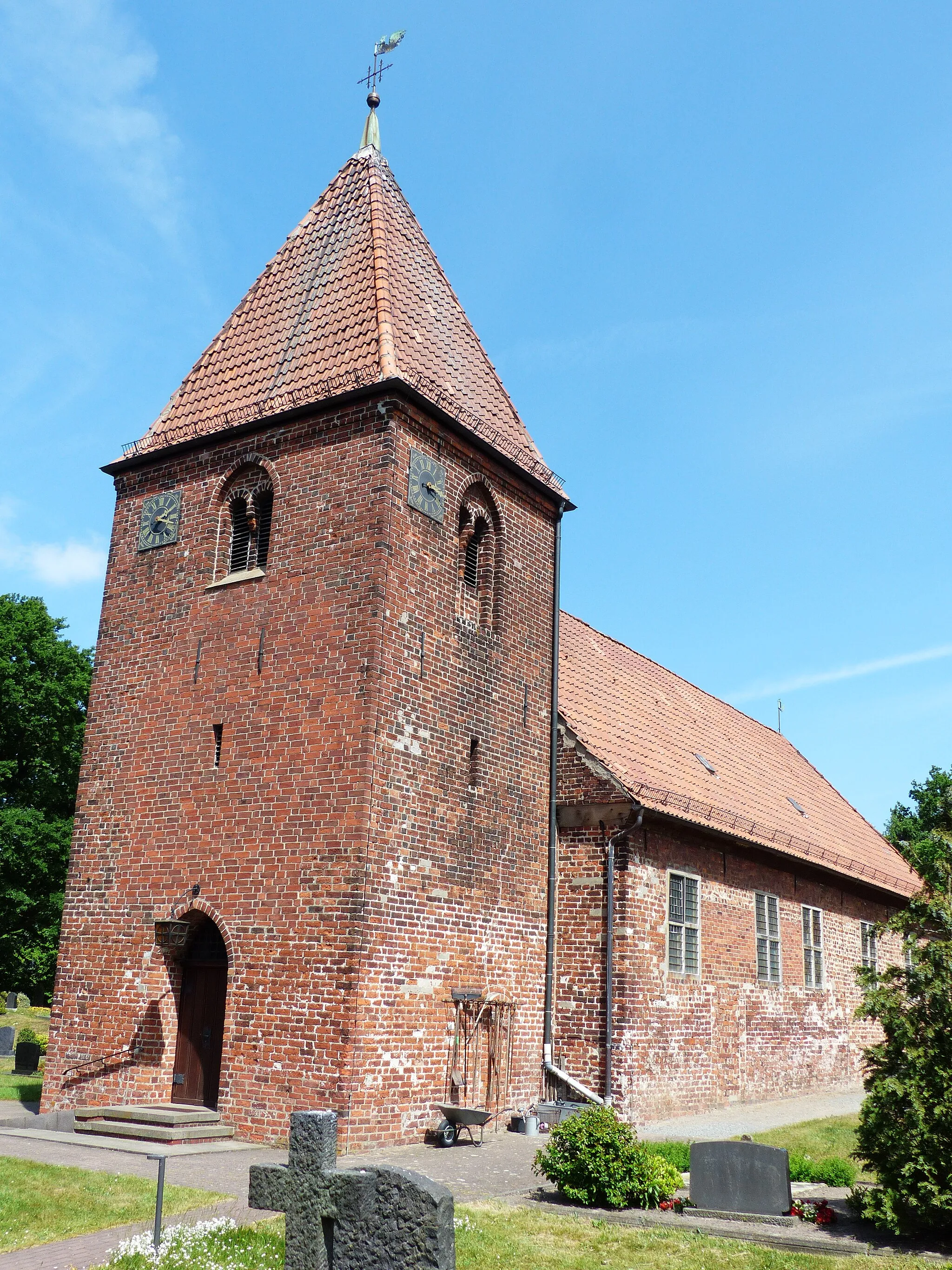 Photo showing: Kirche in Wasserhorst, Bremen, nahe dem Zusammenfluss von Wümme und Hamme zur Lesum