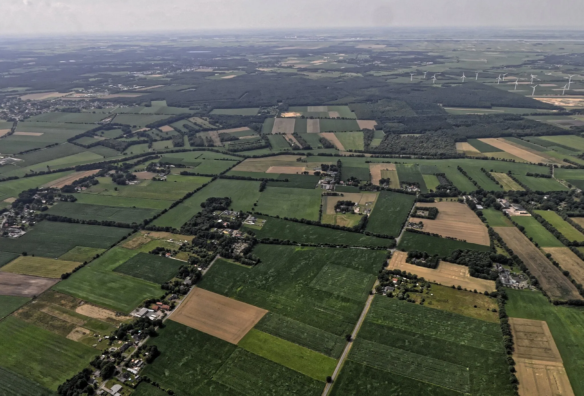 Photo showing: Bilder vom Flug Nordholz Hammelburg 2015: Kransmoor und Bramstedter Moor.