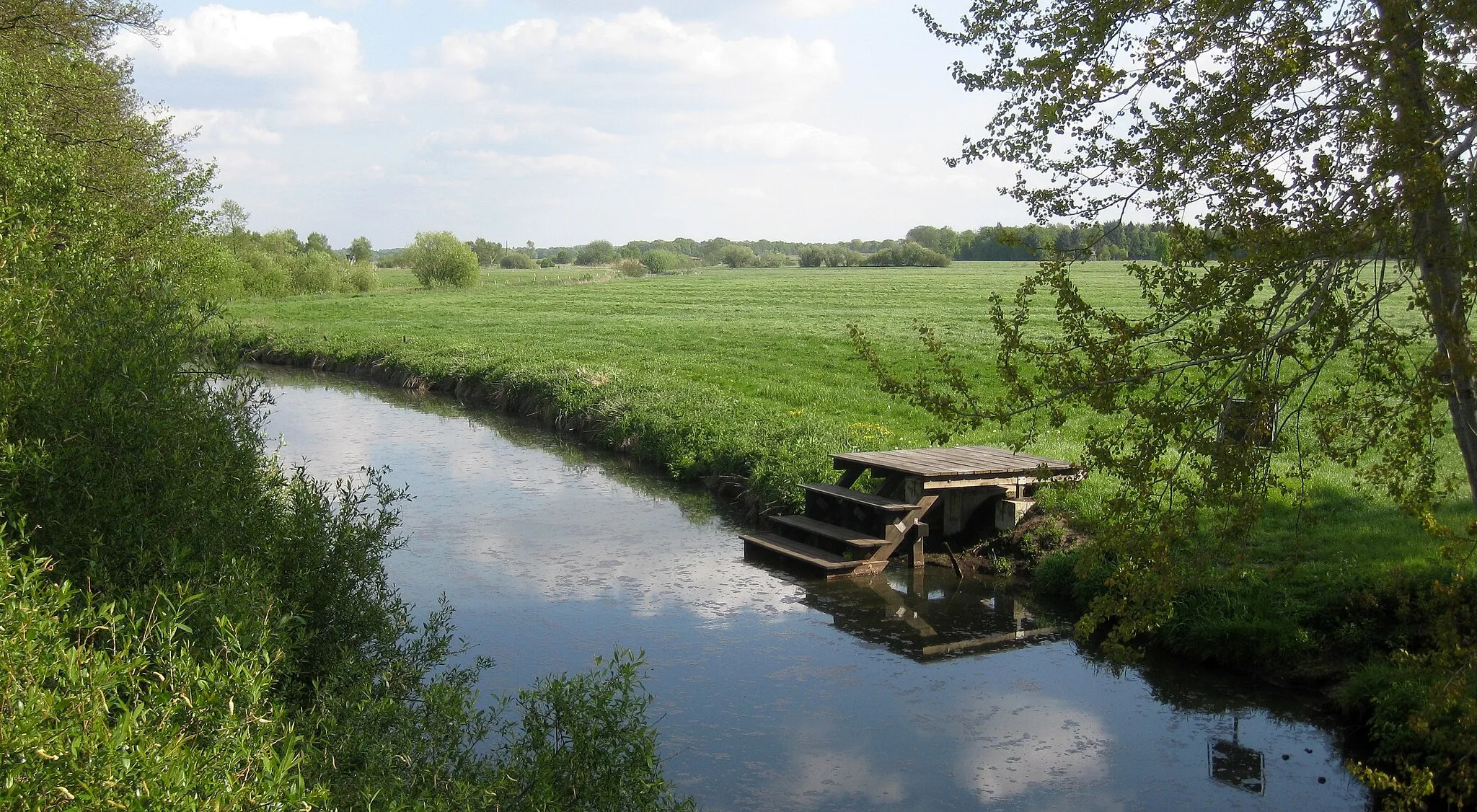 Photo showing: Kanuableger an der Lune in Lunestedt