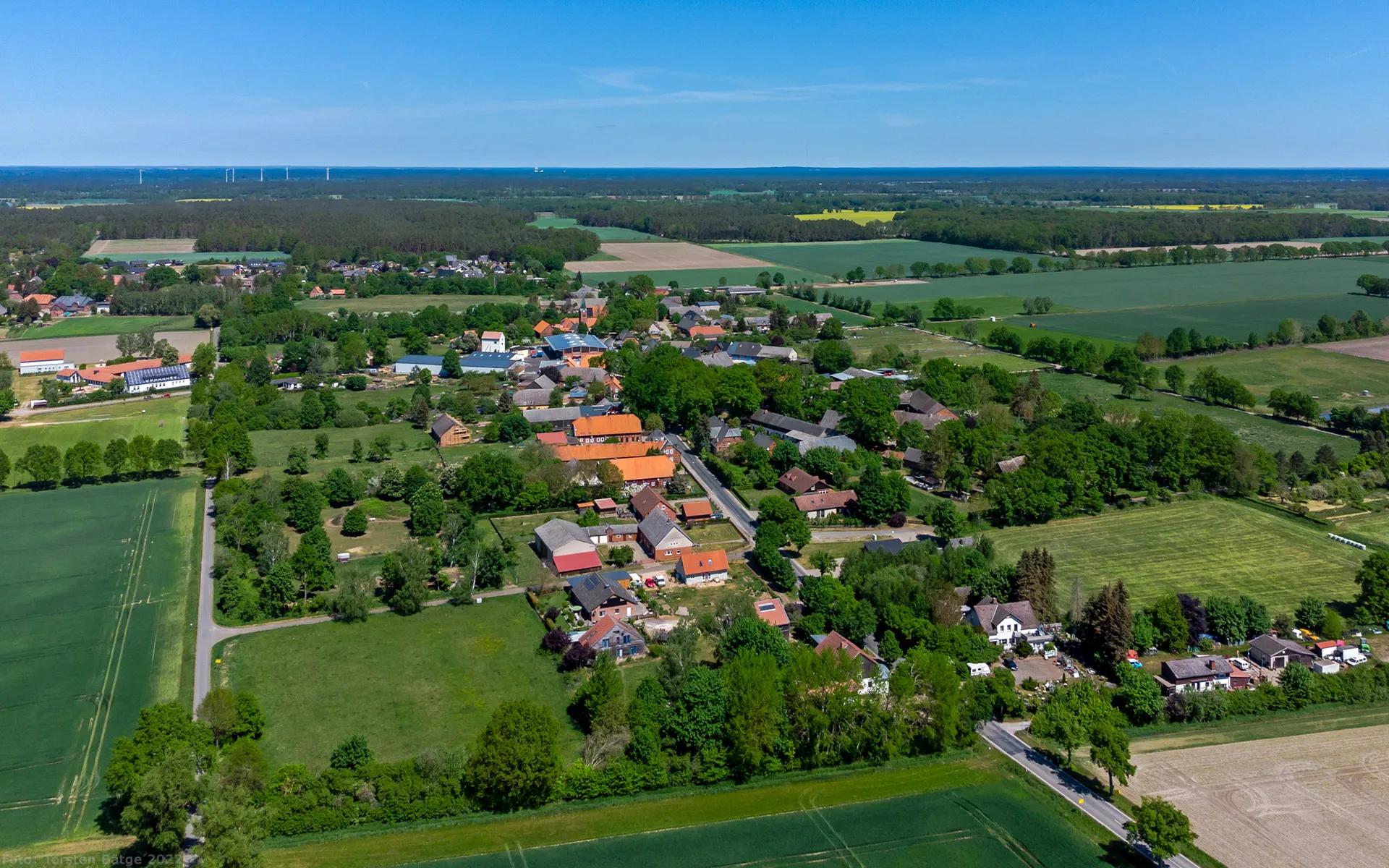 Photo showing: Luftbild von Schweskau, einem Ortsteil der Gemeinde Lemgow im Landkreis Lüchow-Dannenberg.