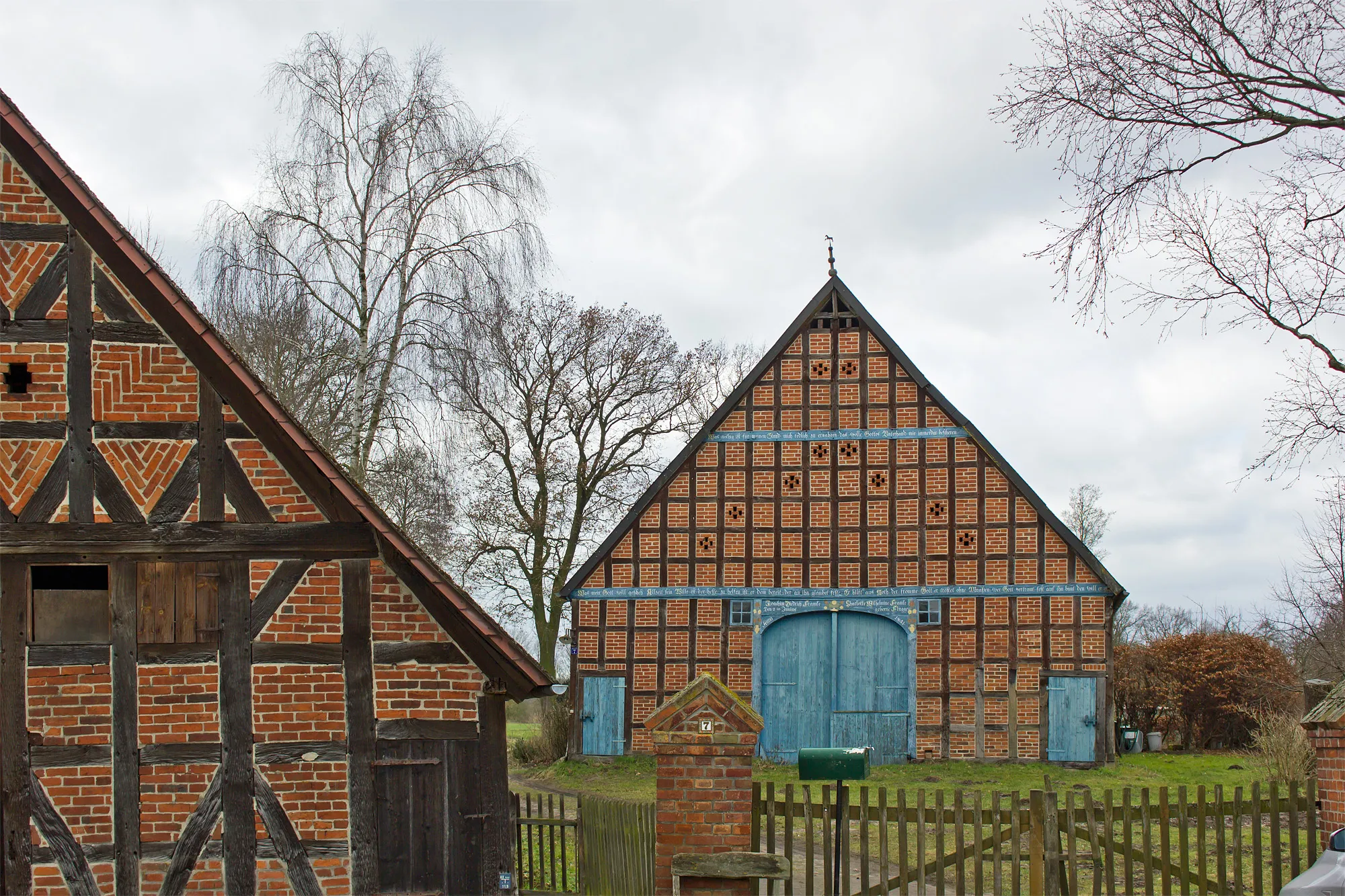 Photo showing: Cultural heritage monument "No 7" in the village Weitsche near Lüchow (district Lüchow-Dannenberg, northern Germany); built in 1841.