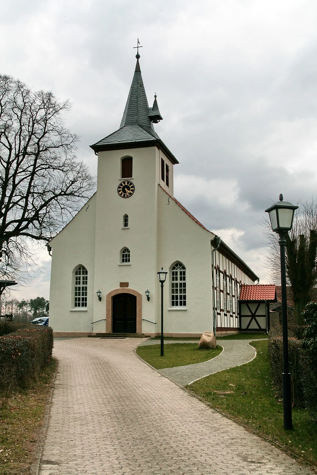 Photo showing: The Fabian and Sebastian Church in Sülze (Bergen), Lower Saxony, Germany.