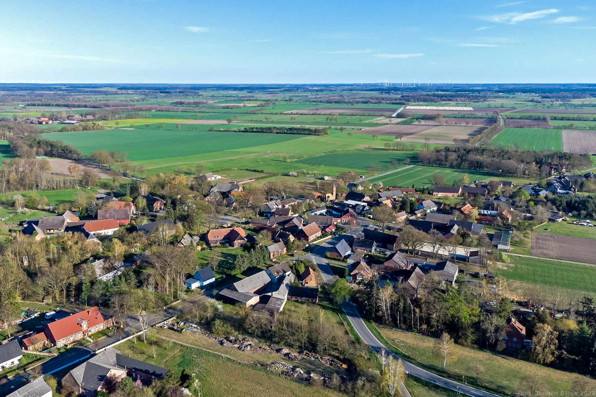 Photo showing: Luftbild von Großwietzeetze im Lemgow im Landkreis Lüchow-Dannenberg.