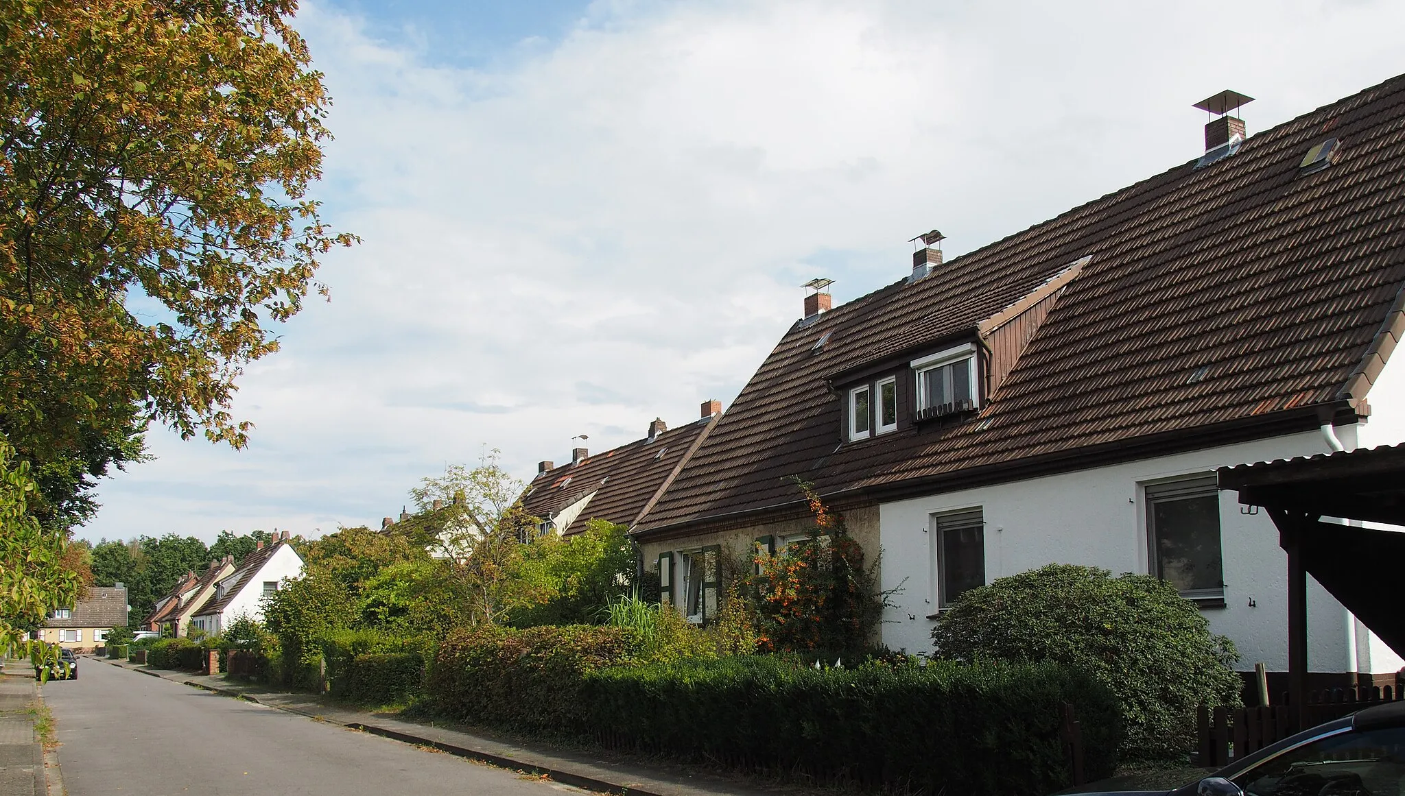 Photo showing: Straße in der Marinesiedlung Eschede, Niedersachsen