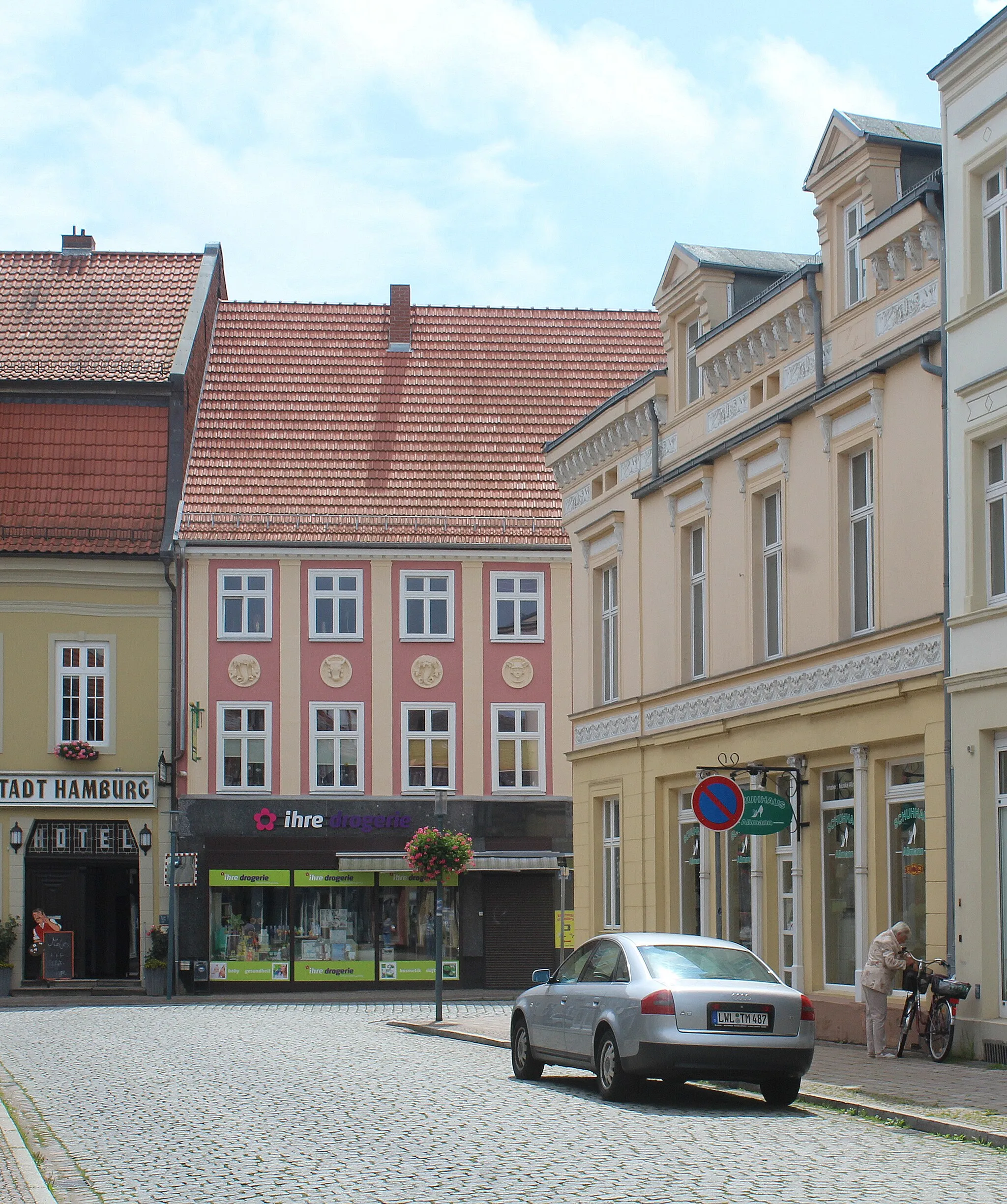 Photo showing: Grabow (Elde), the southern end of the Marktstraße