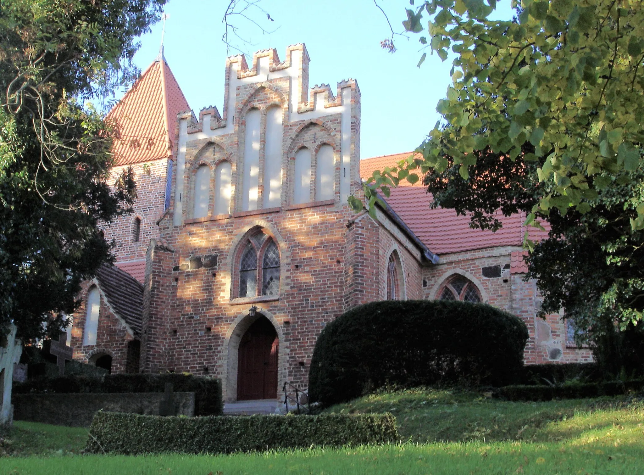 Photo showing: Church in Westenbrügge, Mecklenburg, Germany