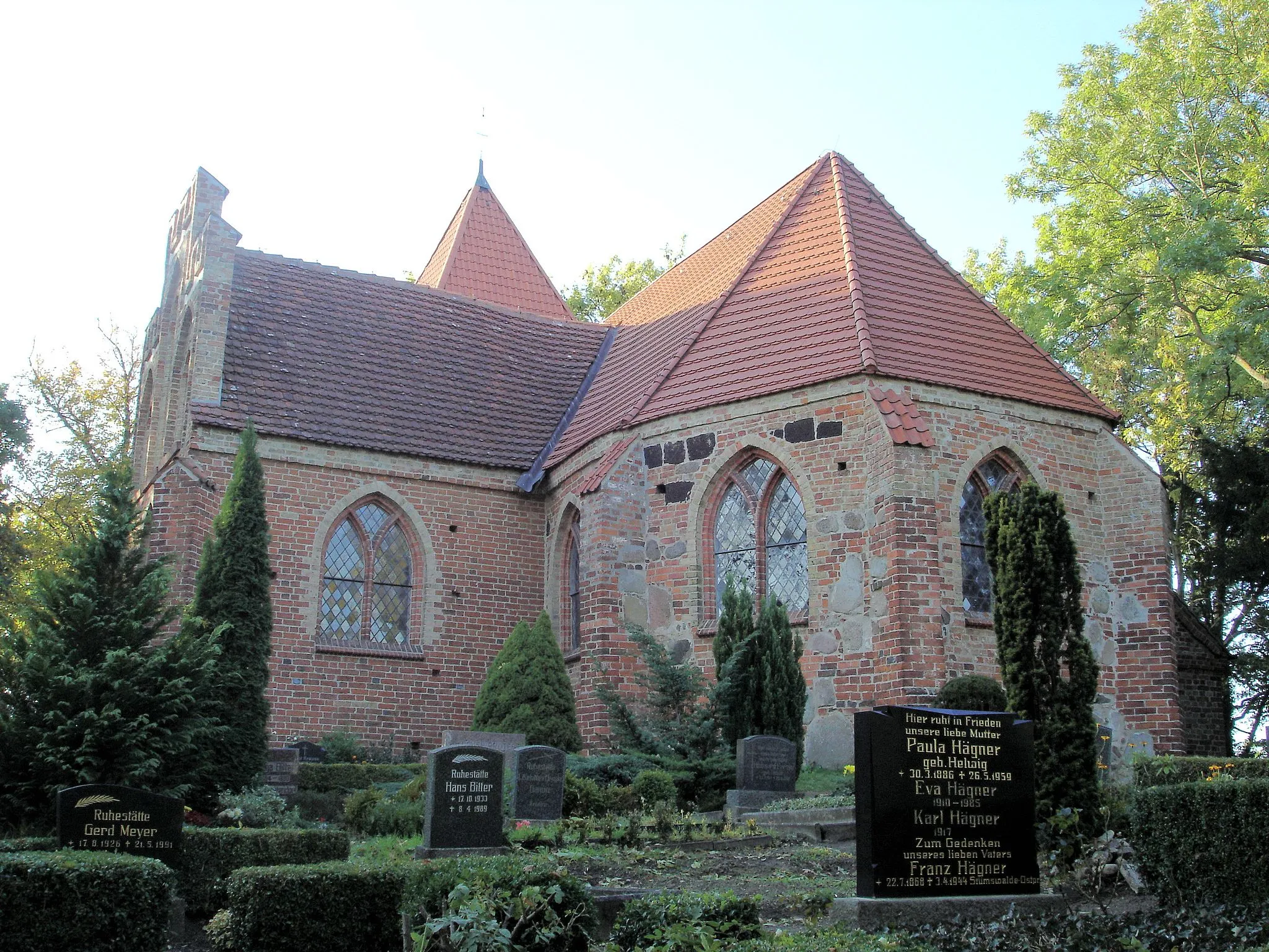 Photo showing: Church in Westenbrügge, Mecklenburg, Germany