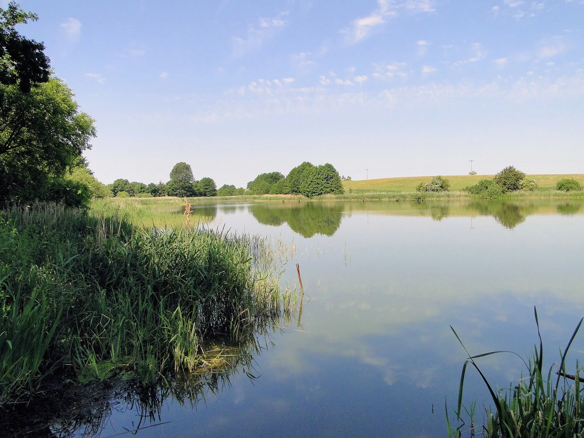 Photo showing: Reservoir near Gottmannsförde (so called Speicher Faulmühle), district Nordwestmecklenburg, Mecklenburg-Vorpommern, Germany