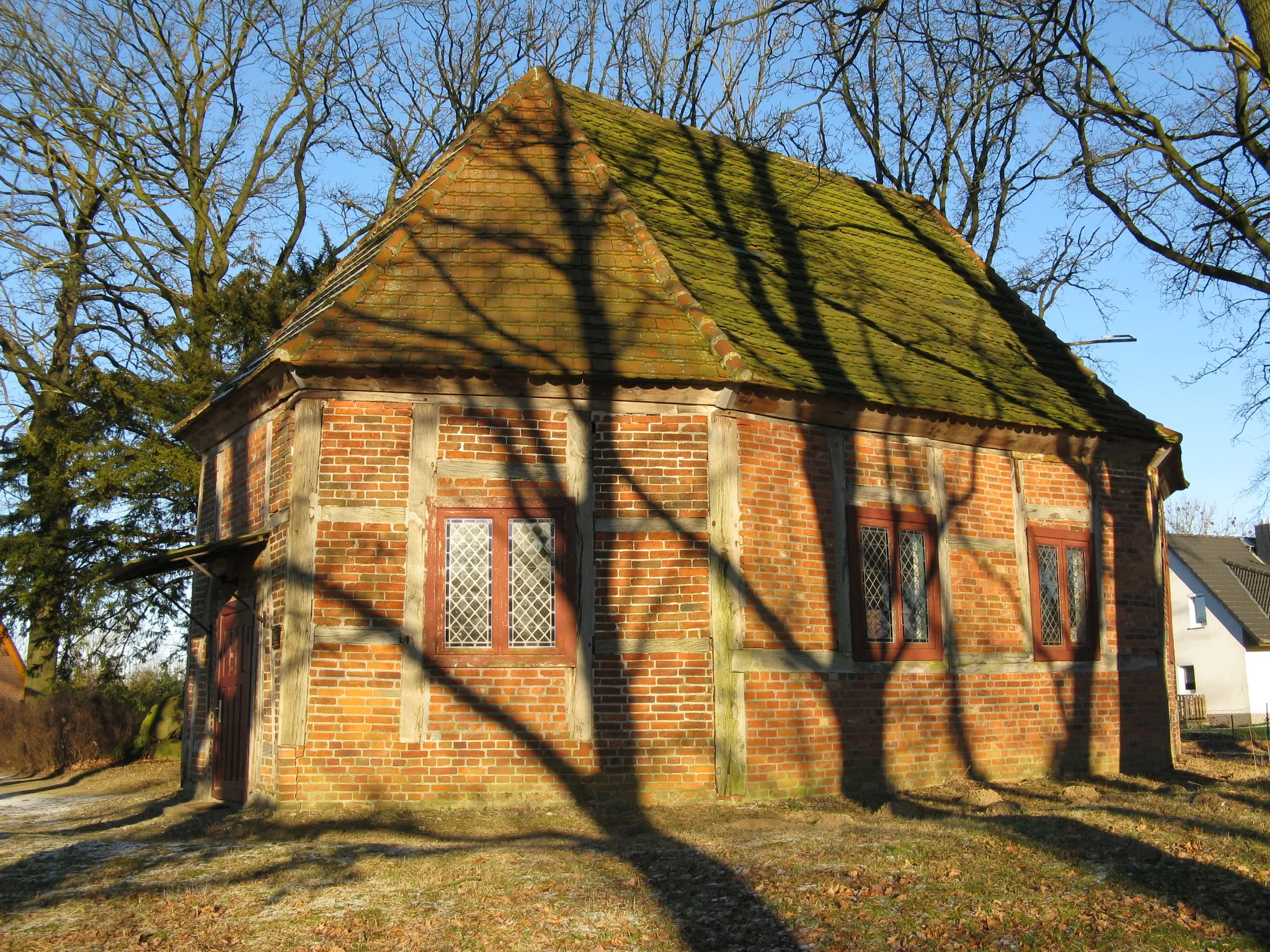 Photo showing: Timber framed church in Meetzen, Mecklenburg-Vorpommern, Germany