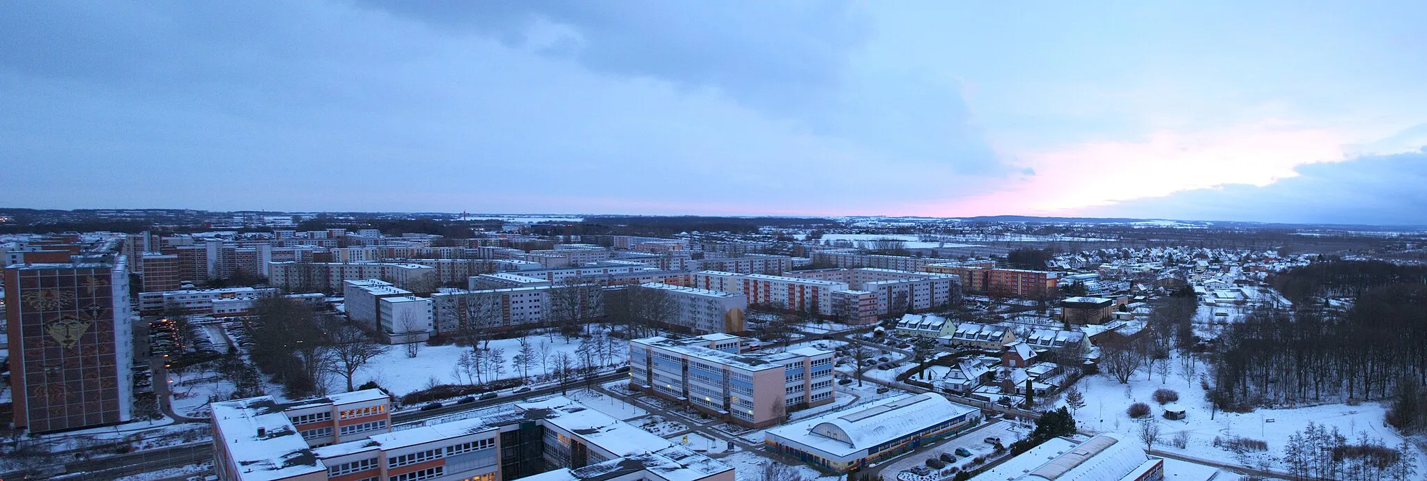 Photo showing: Panorama des Rostocker Stadtteils Evershagen.