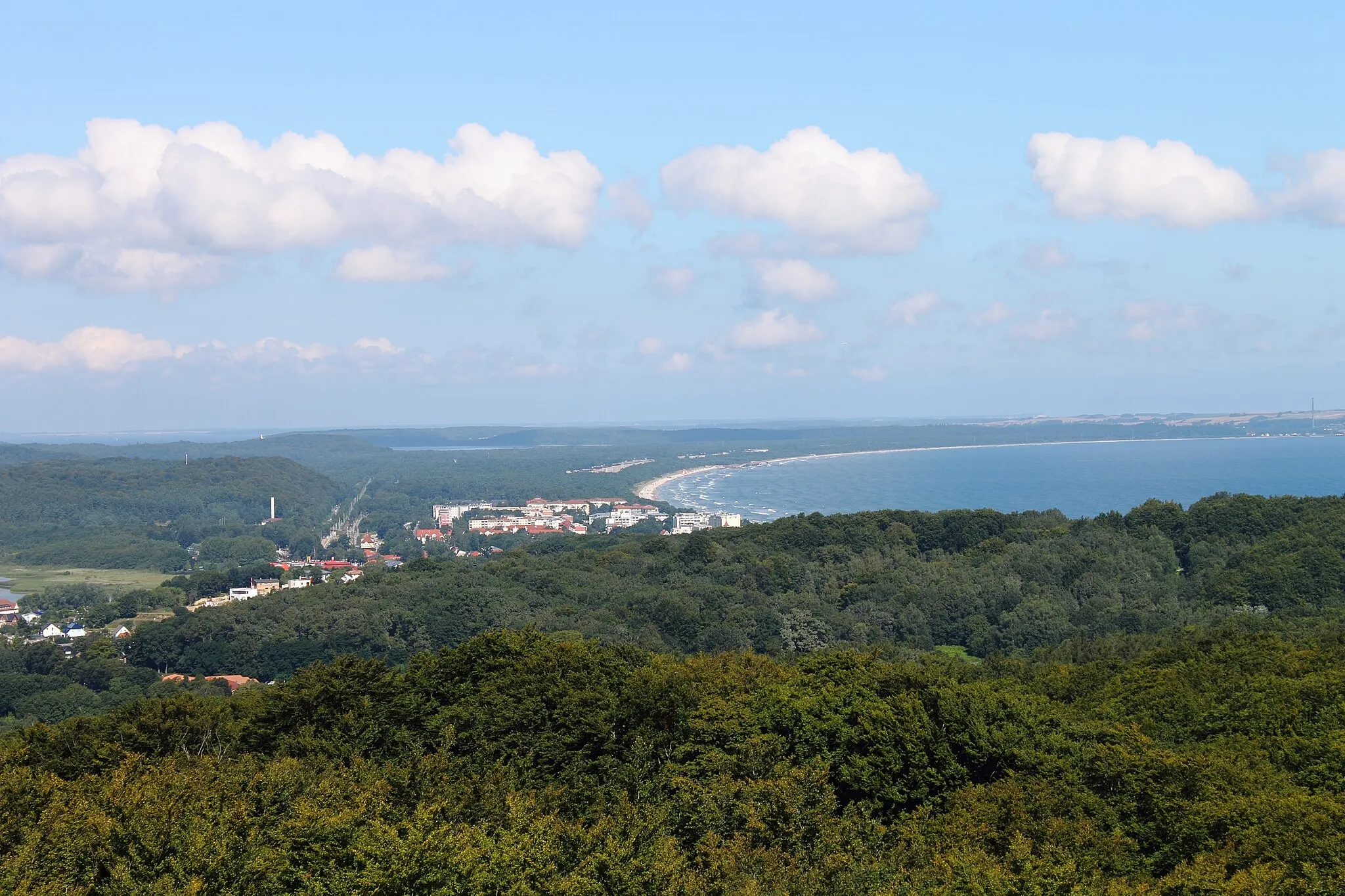 Photo showing: Blick auf Binz und Prorer Wiek vom Jagdschloss Granitz