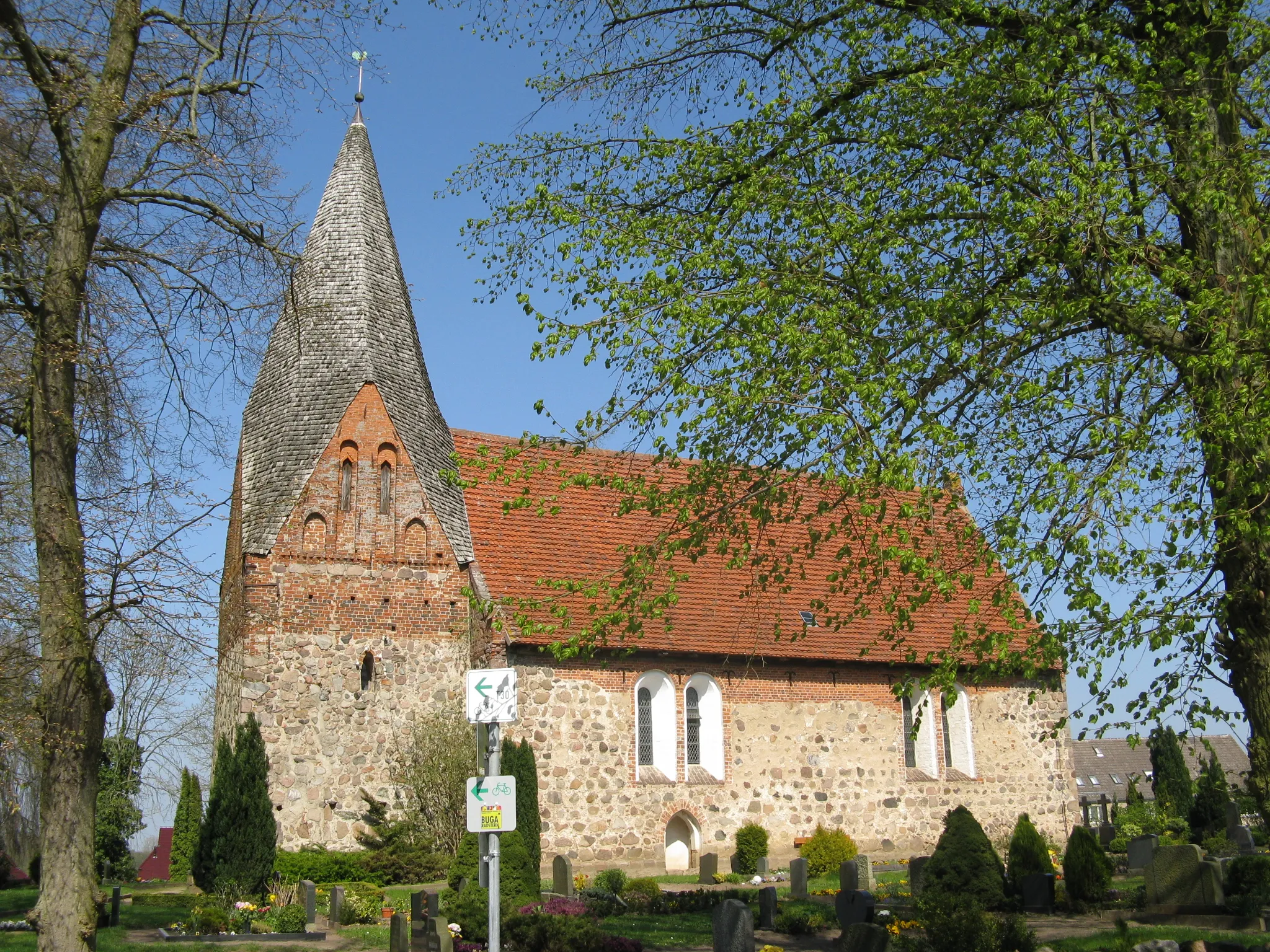 Photo showing: Church in Witzin, disctrict Parchim, Mecklenburg-Vorpommern, Germany