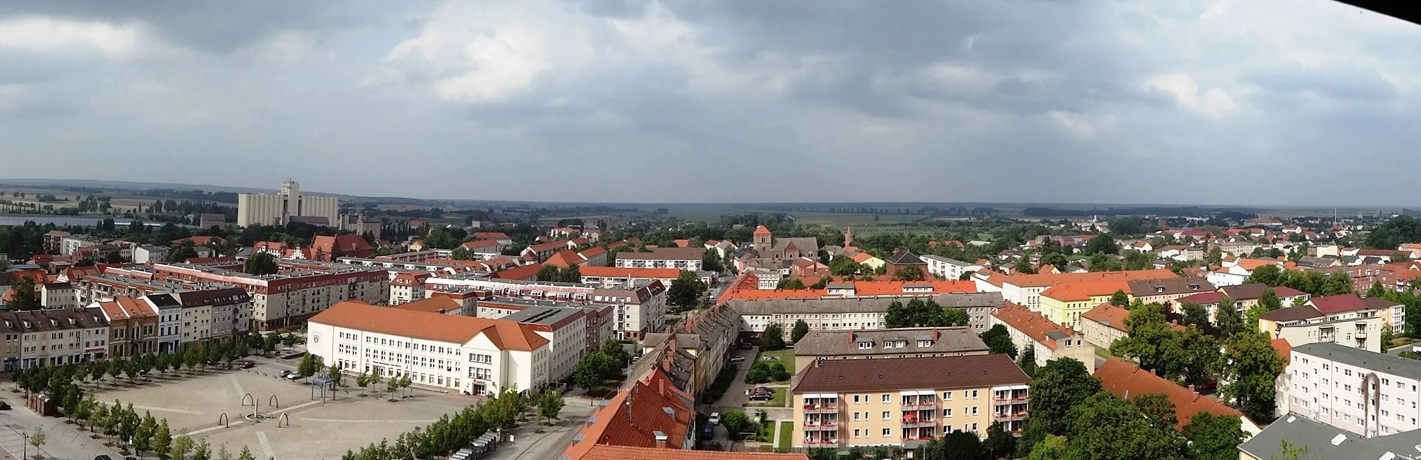 Photo showing: Aussicht von der Marienkirche in Pasewalk (Mecklenburg-Vorpommern) Richtung Markt