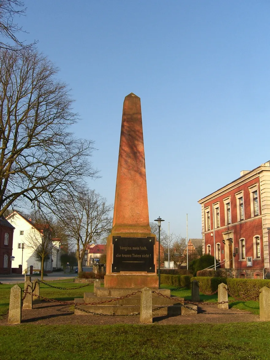 Photo showing: War memorial 1870/71 in Woldegk