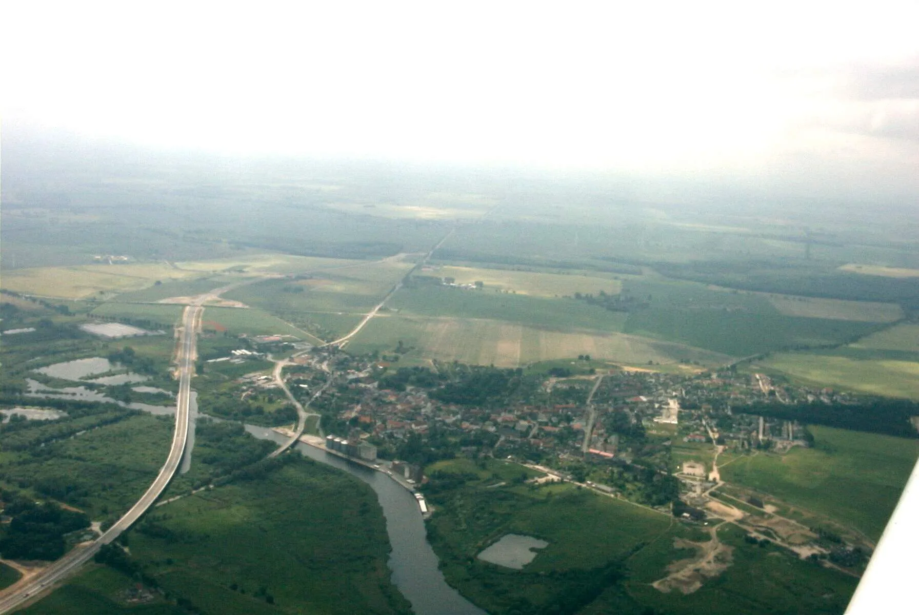 Photo showing: Die Peenetalbrücke bei Jarmen im Bau