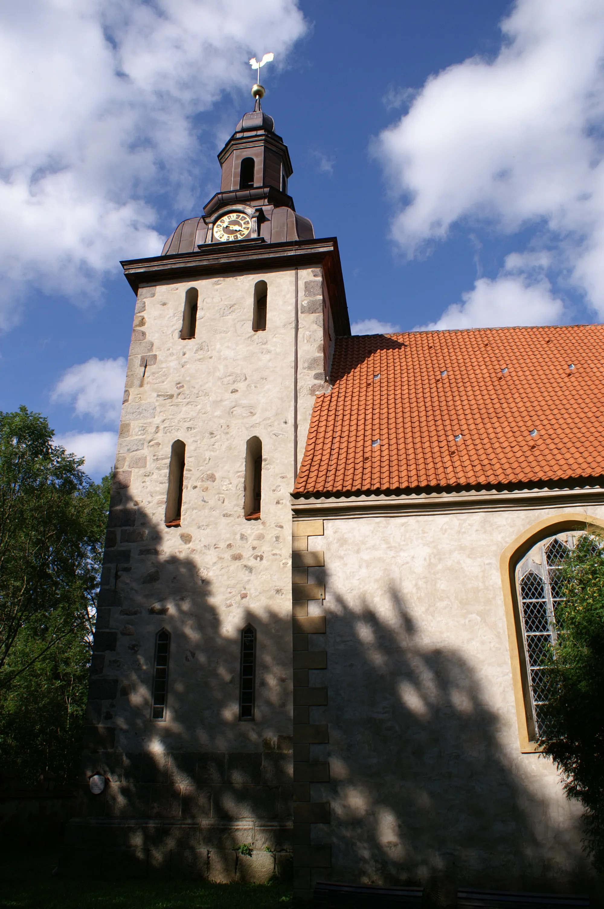Photo showing: Nehringen, Landkreis Nordvorpommern, St. Andreas-Kirche, Südseite des Turmes