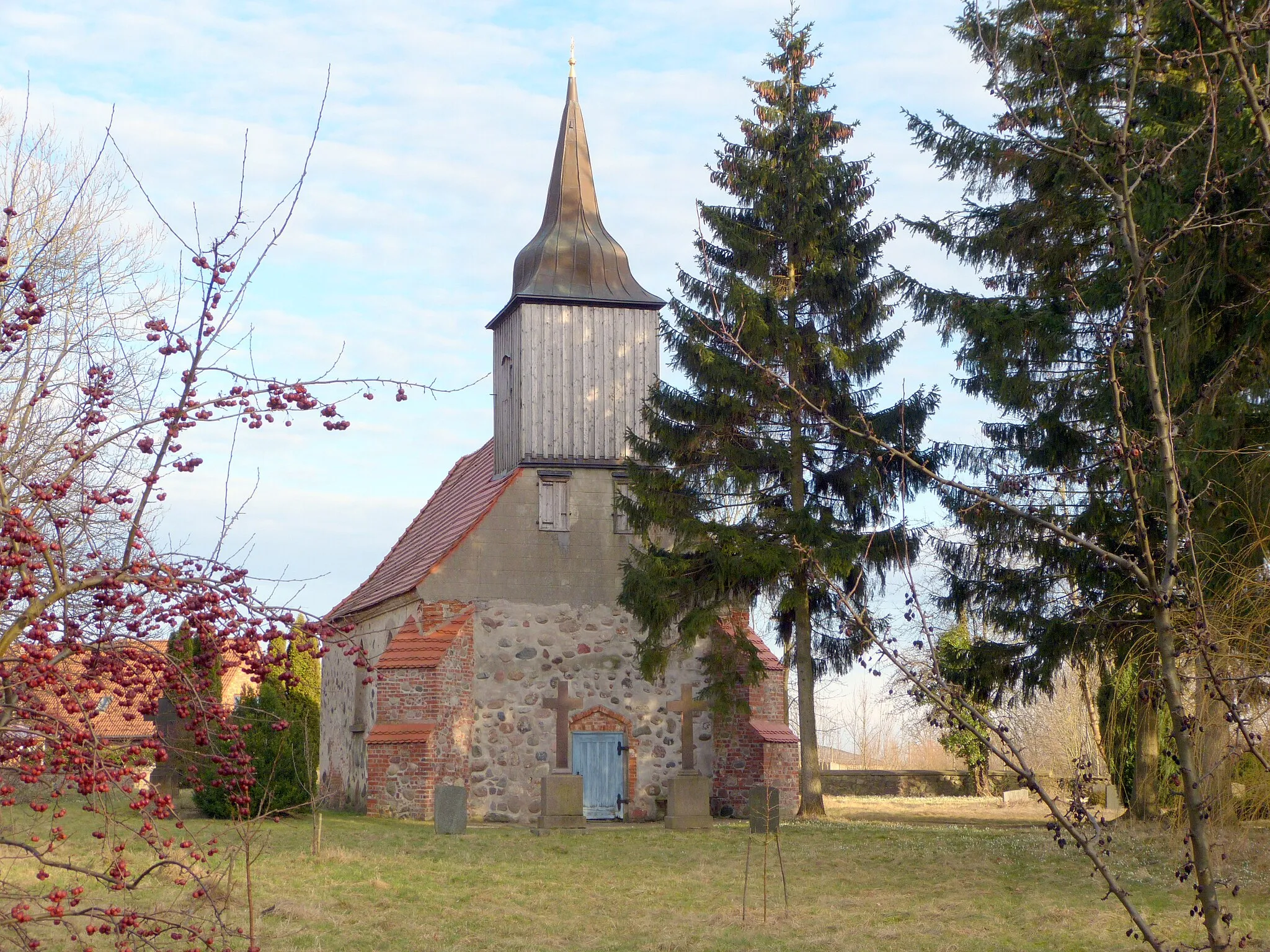 Photo showing: Kirche Hohenbüssow, Westgiebel