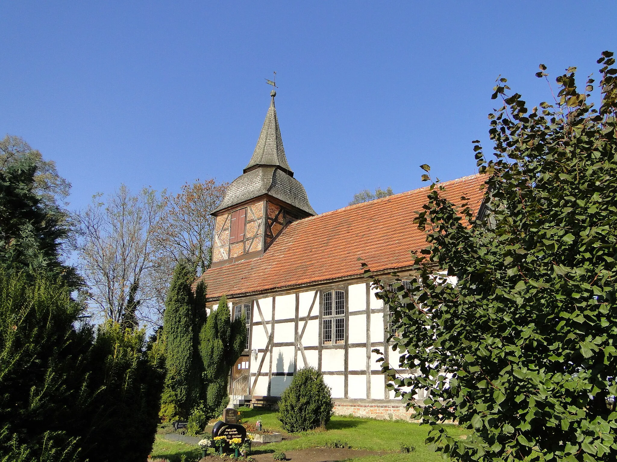 Photo showing: Church in Woggersin, district Mecklenburg-Strelitz, Mecklenburg-Vorpommern, Germany